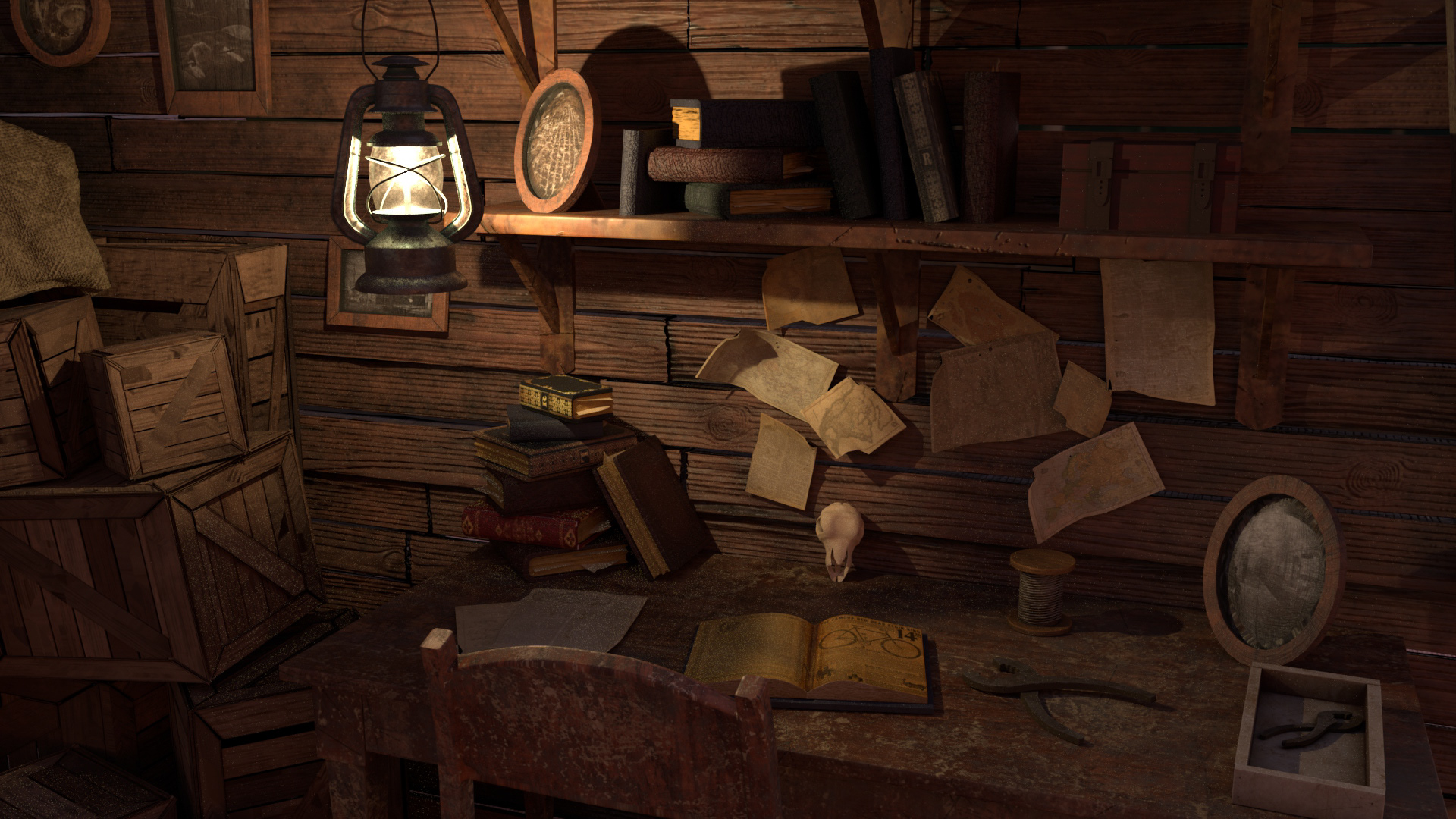 Renderman Cabin (Texturing and Lighting)