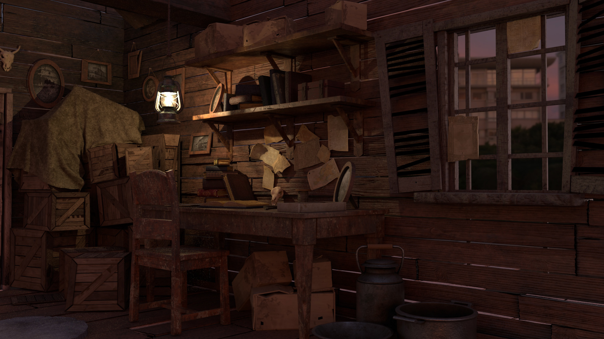 Renderman Cabin (Texturing and Lighting)