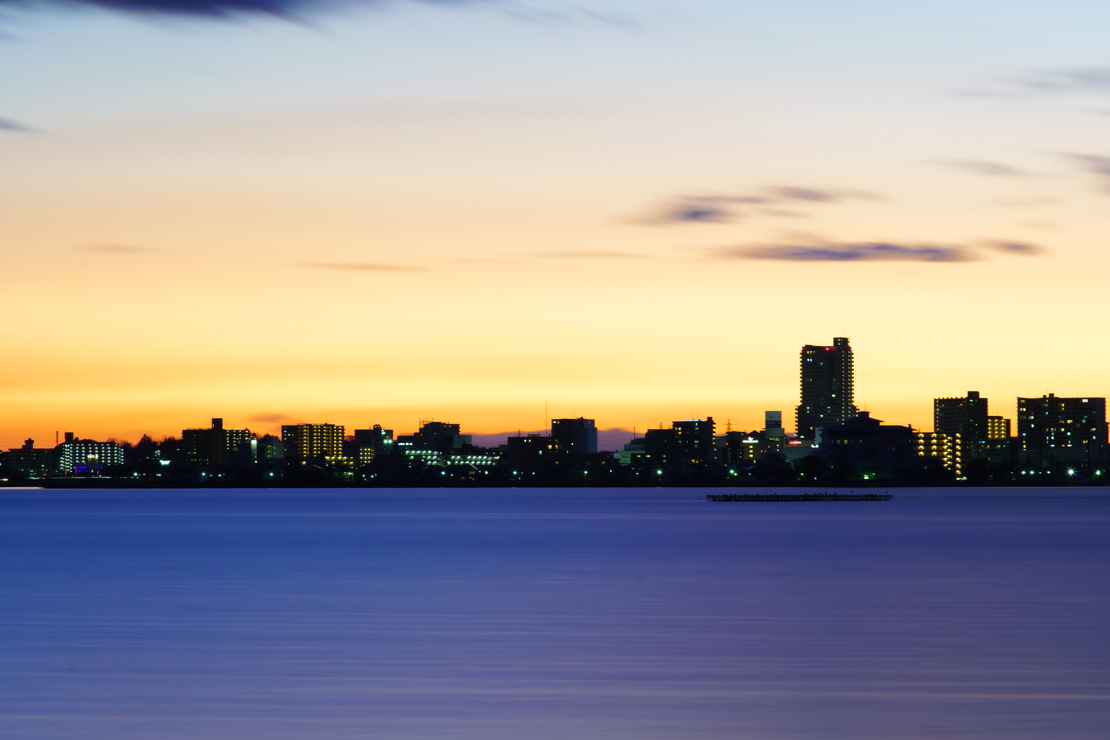 霞ヶ浦の夕景