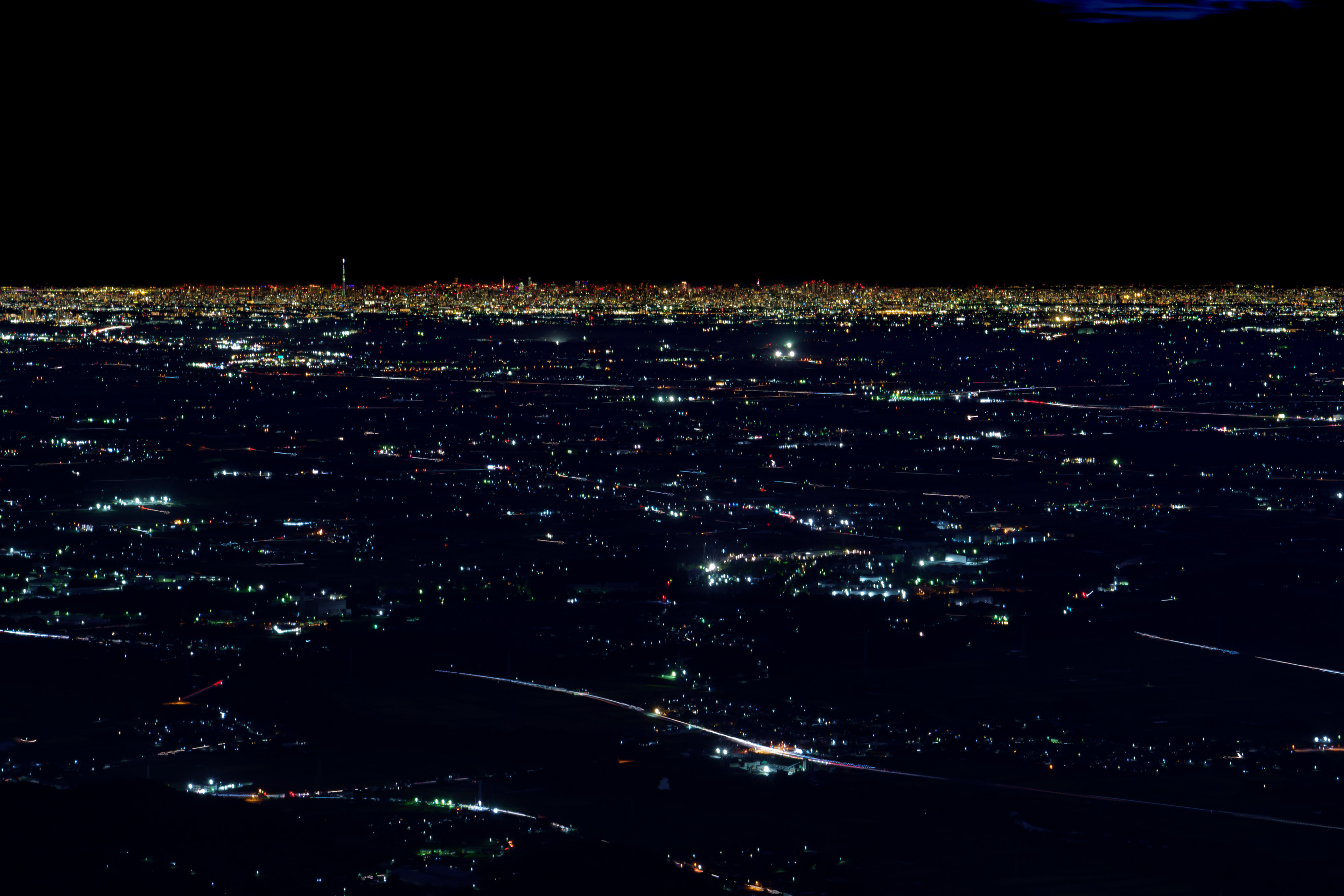 筑波山山頂からの夜景