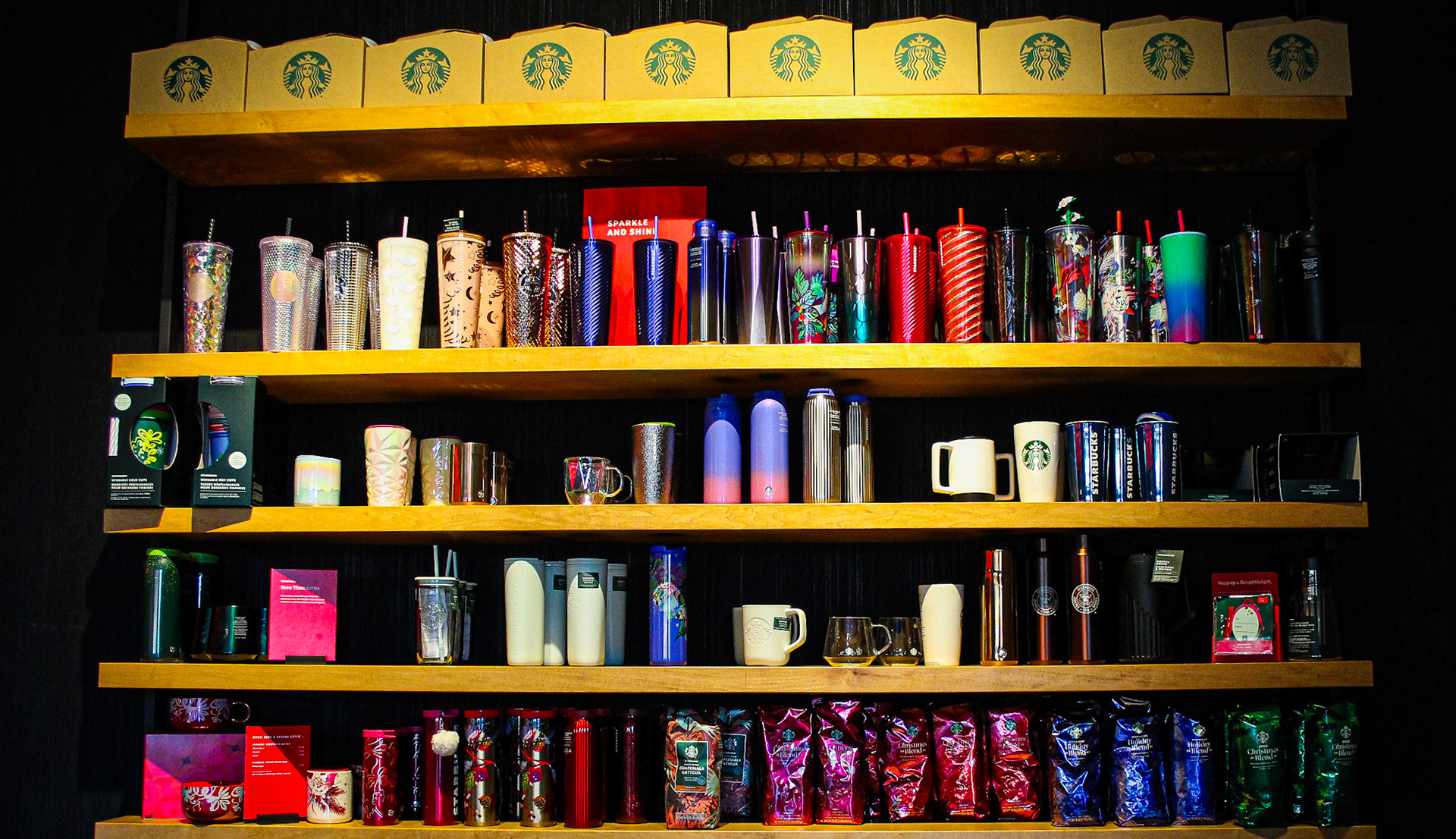 Cup Wall at Starbucks 