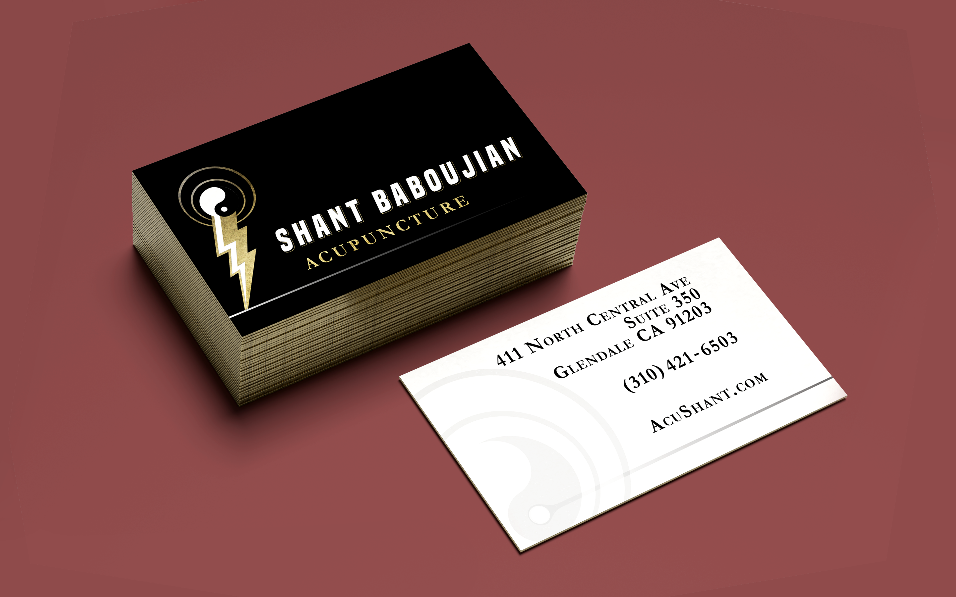 Shant Baboujian Acupuncture Business Cards