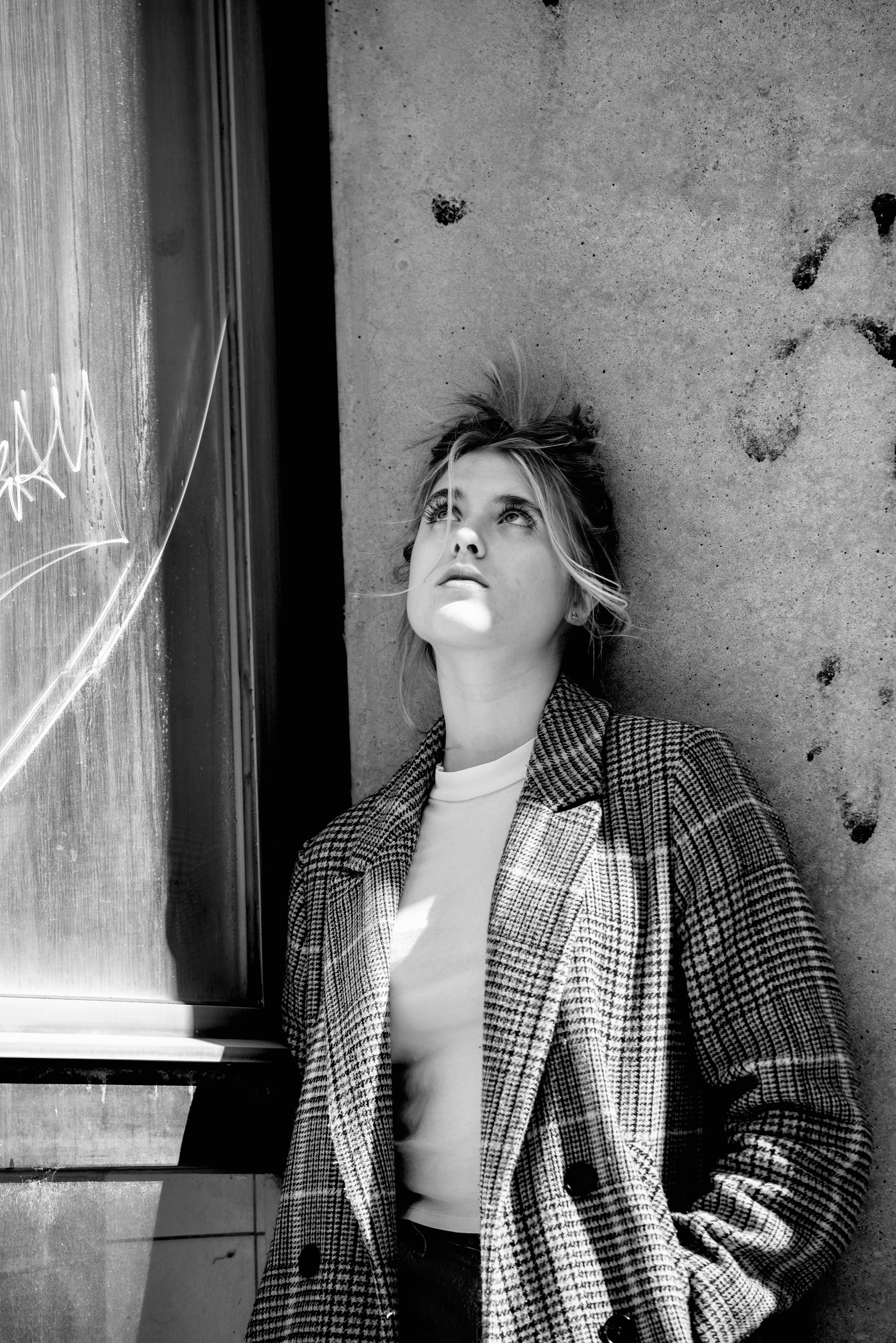 Sophie Münster in Schwarzweiß, Fotografie für ihre Agentur