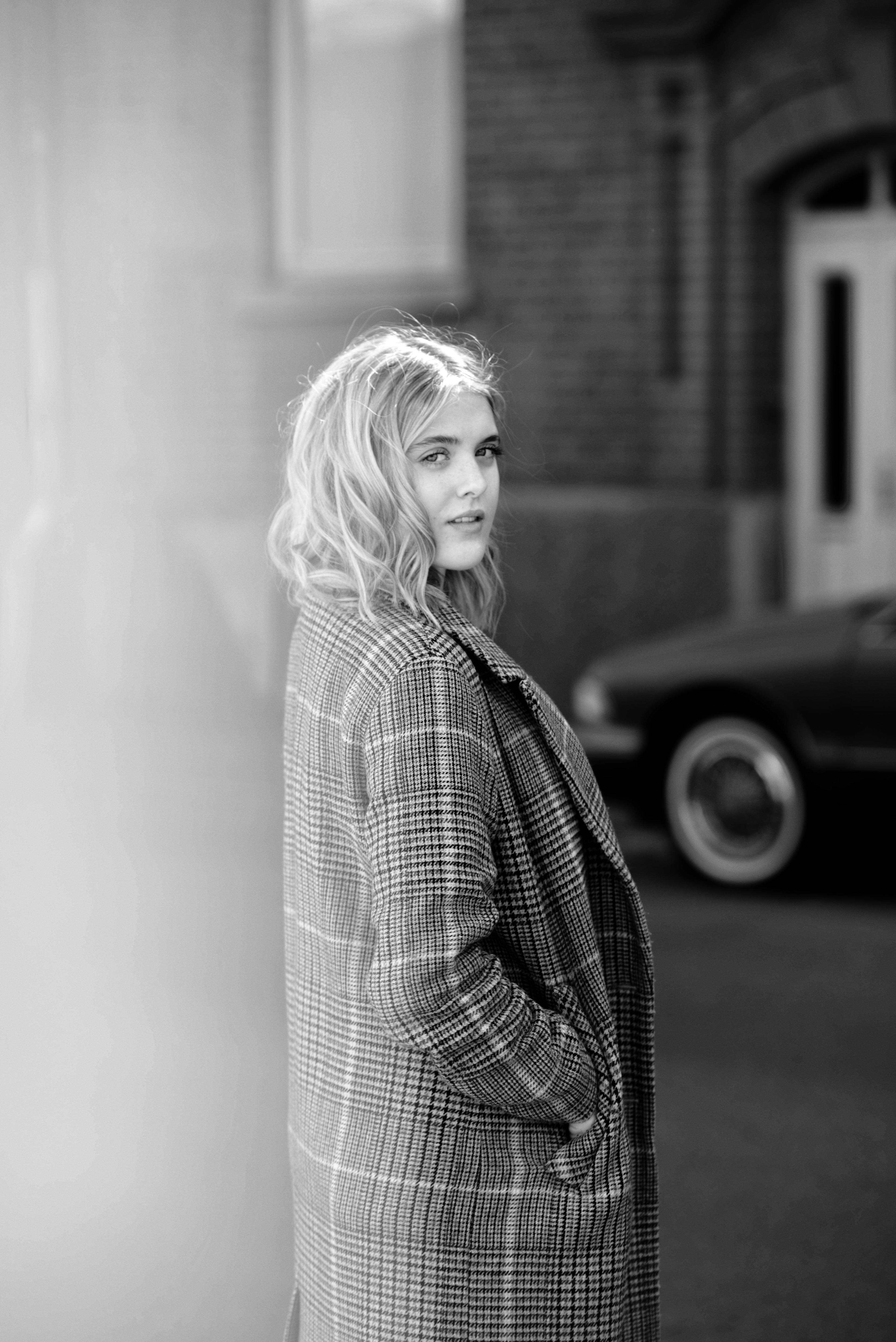 Sophie Münster in Schwarzweiß, Fotografie für ihre Agentur