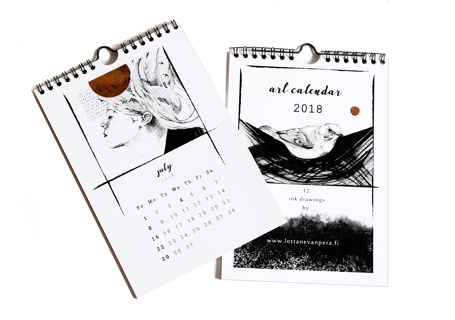 Art Calendar for US, 2018