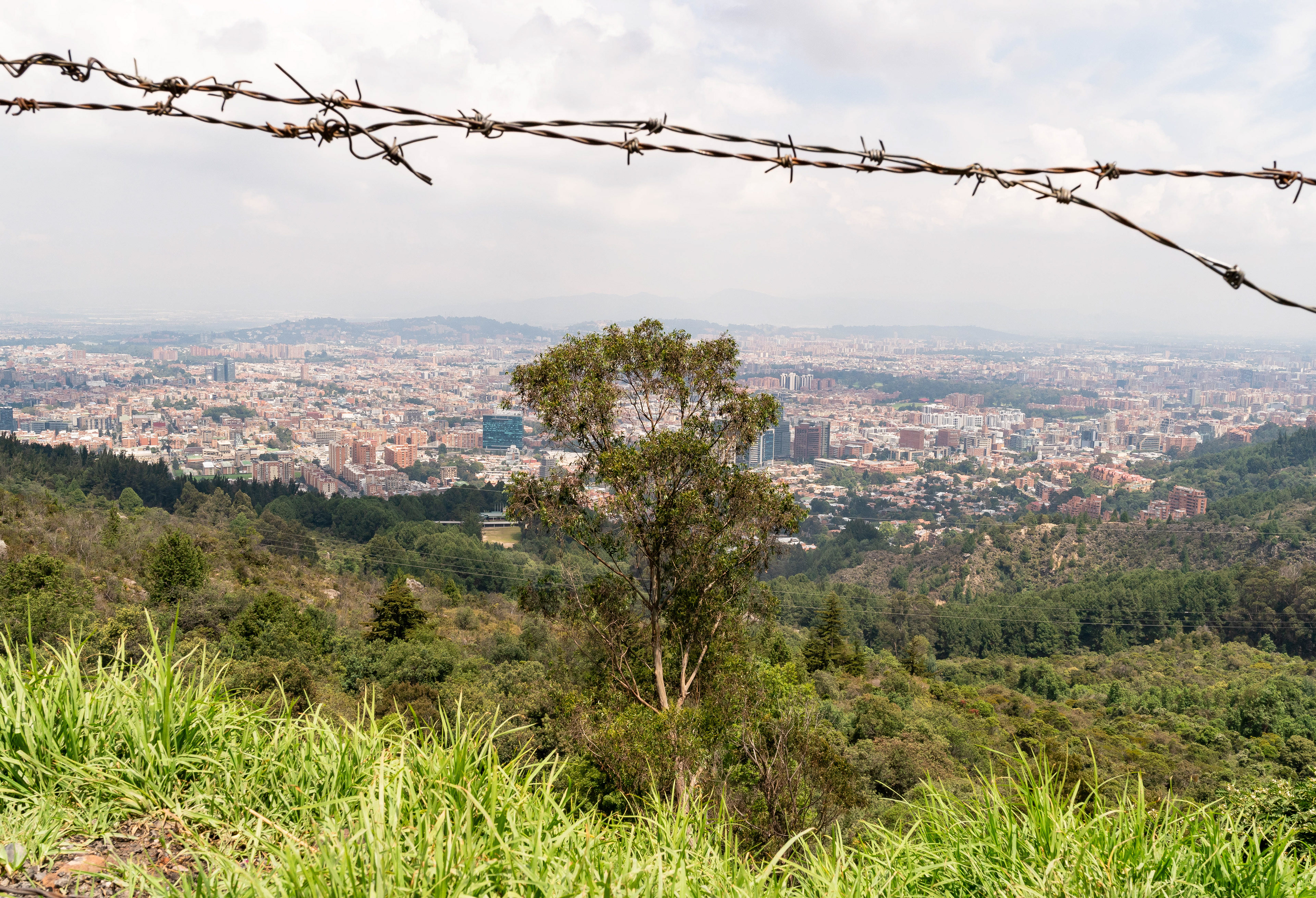A view of Bogotá, Colombia from Vía La Calera on March 21, 2024.