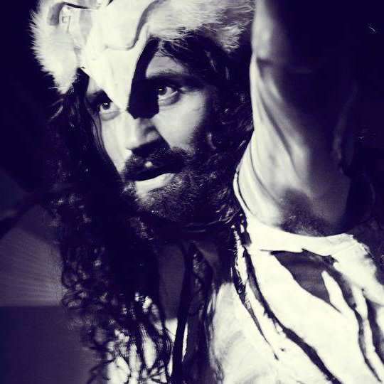 Performing as Space Bird at Wilderness festival, with the Artful Badgers.