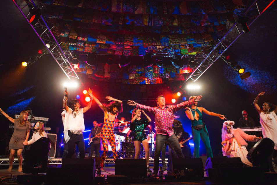 Sharing the love with Sister Sledge, as the Greatest Dancer at Shambala Festival.