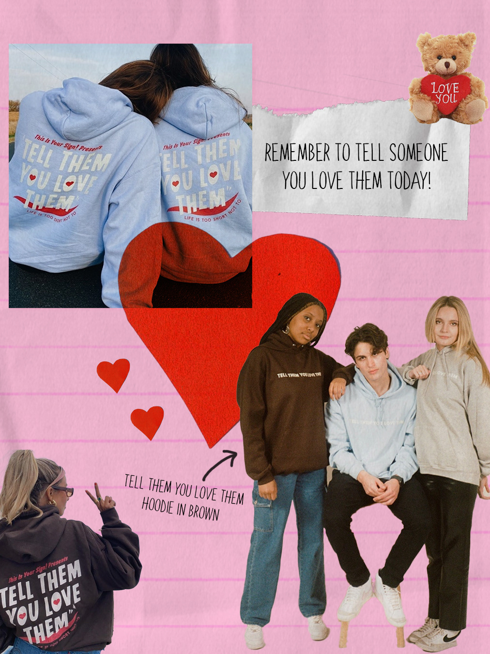 TELL THEM YOU LOVE THEM hoodie (pink) – thisisyoursign