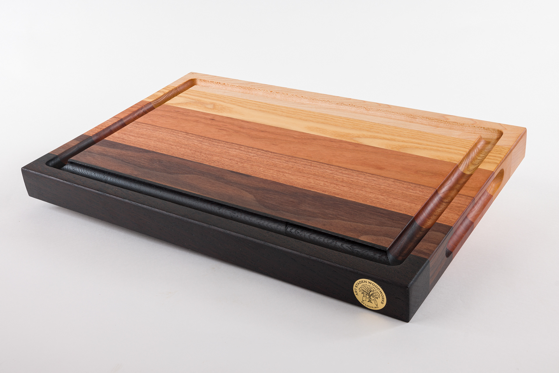 Cutting Board using Wenge, Walnut, Sapele, Cherry, Ash, and Maple