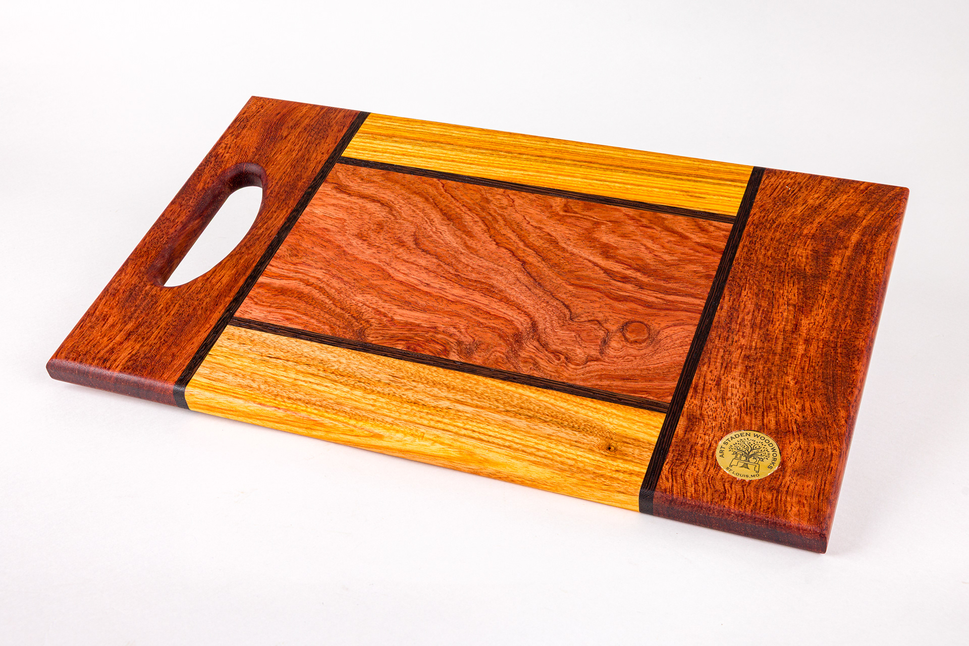 Charcuterie Board with Bubinga, Canarywood and Wenge