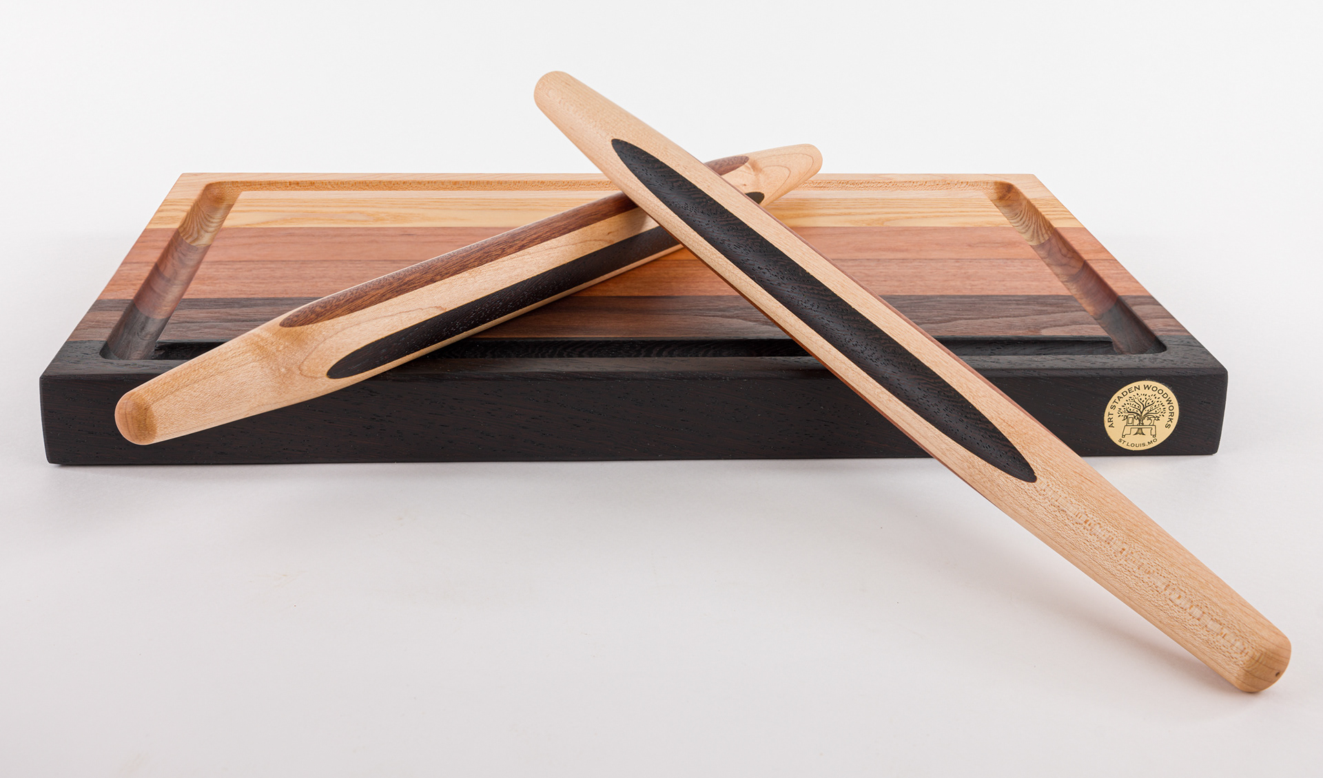 French Rolling Pins in Maple with Sapele and Wenge accents