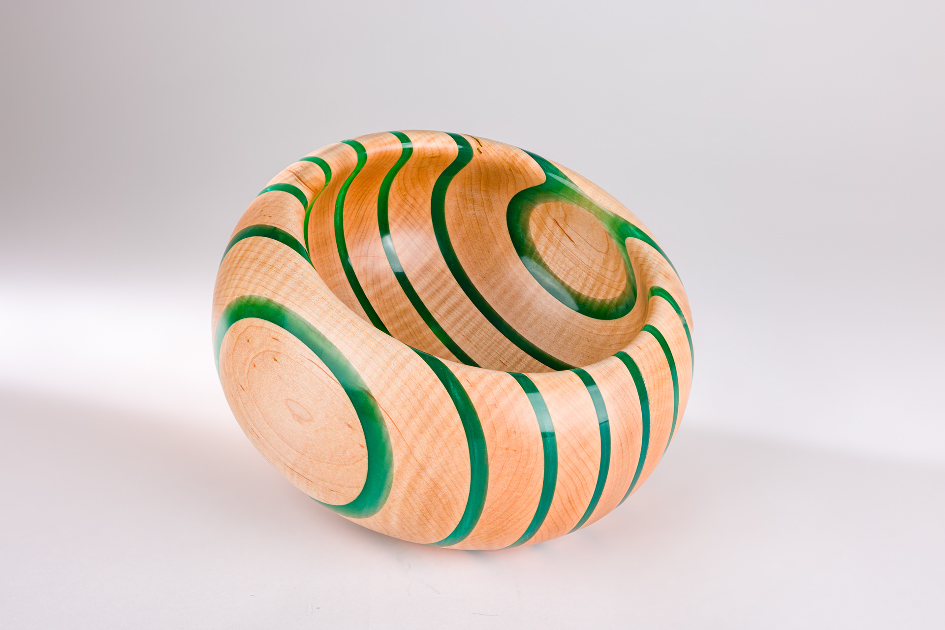 10" Maple & Epoxy Bowl