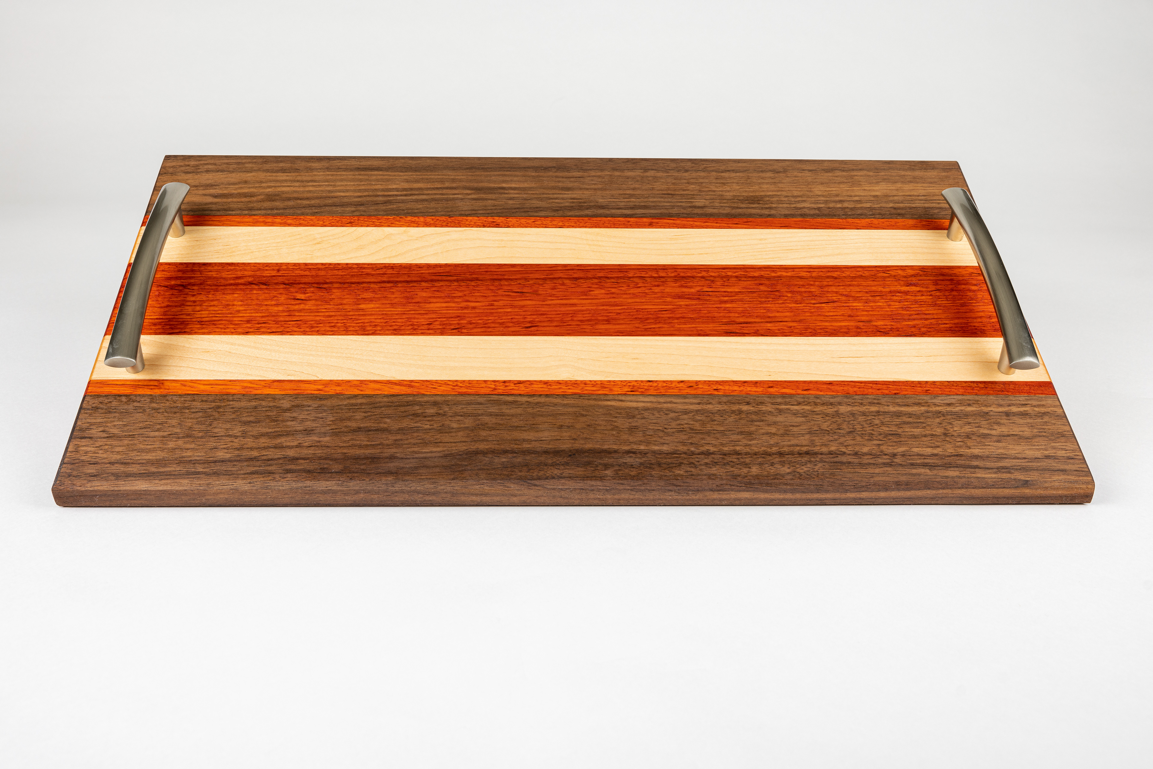 Serving Tray with Padauk, Hard Maple, and Walnut