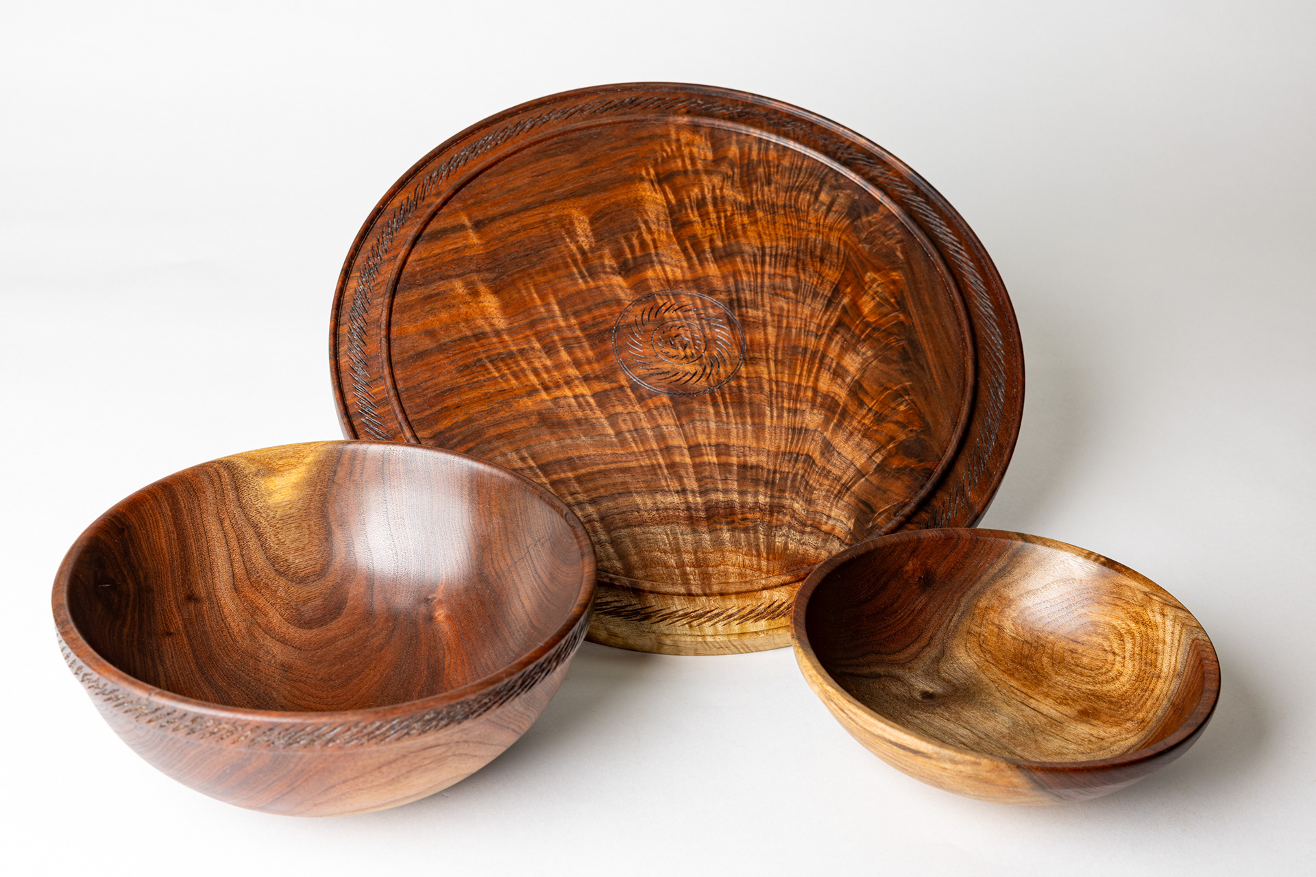 Walnut Platter and Bowls