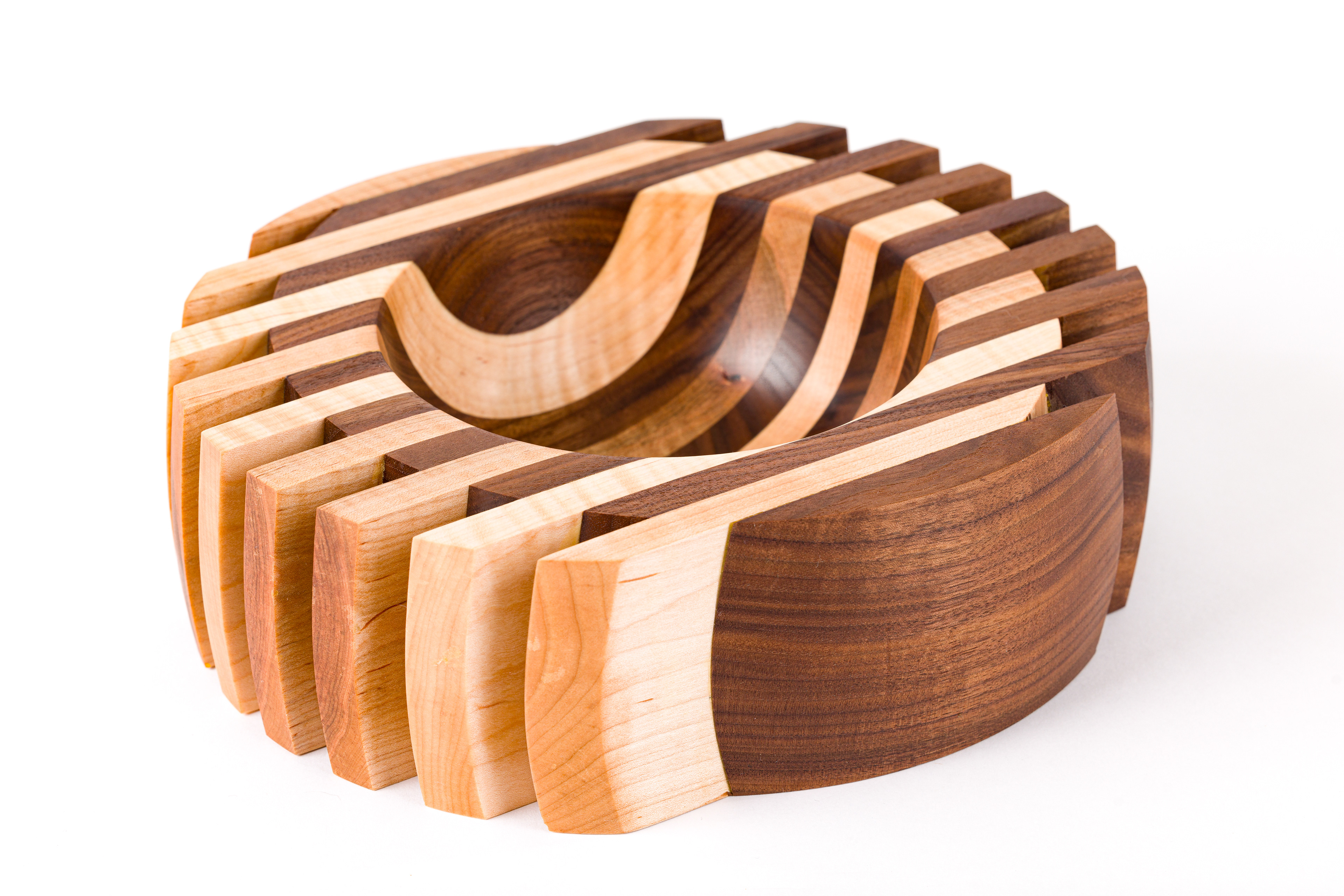 Shifting Bowl in Maple & Walnut