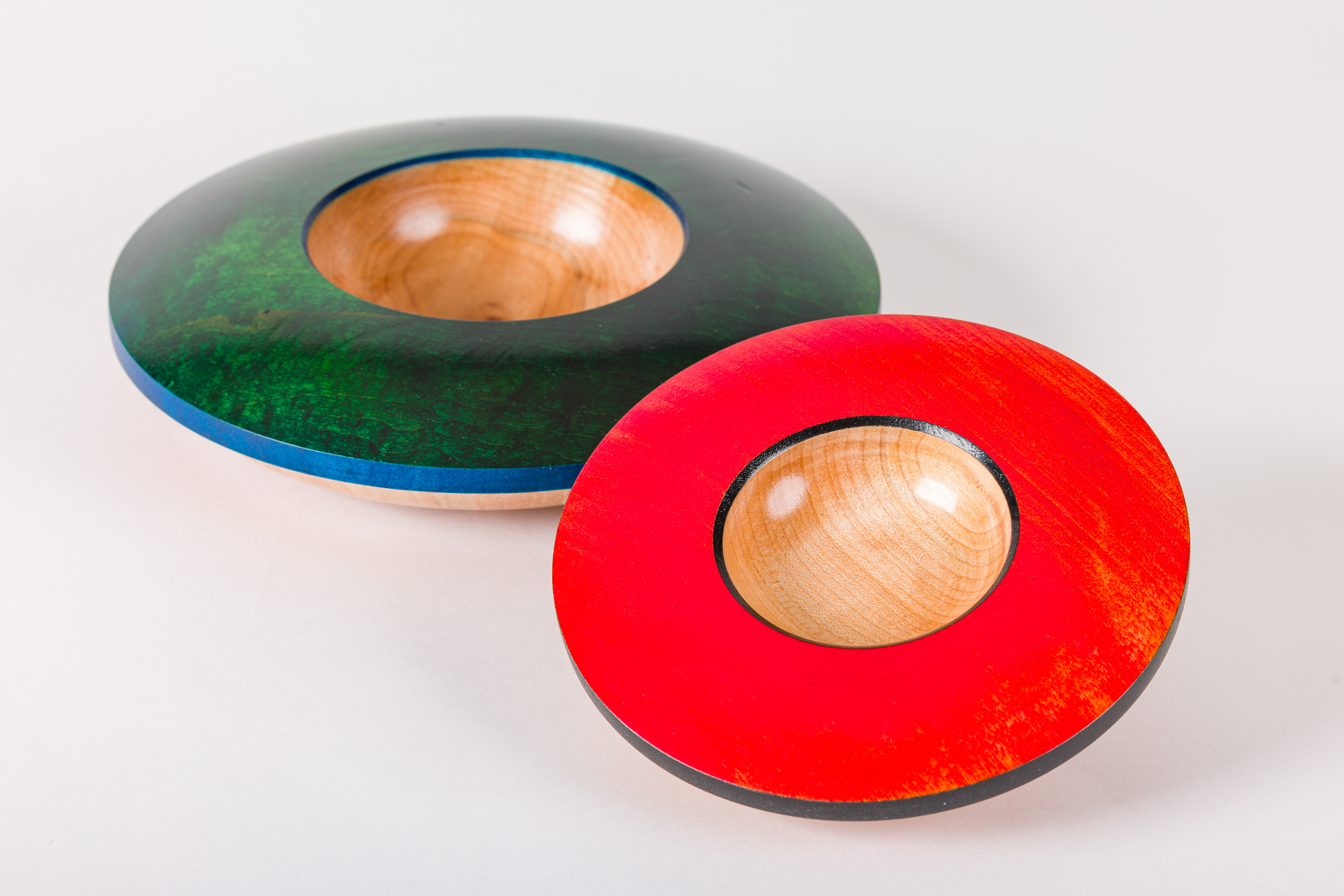 Dyed Bowls in Maple