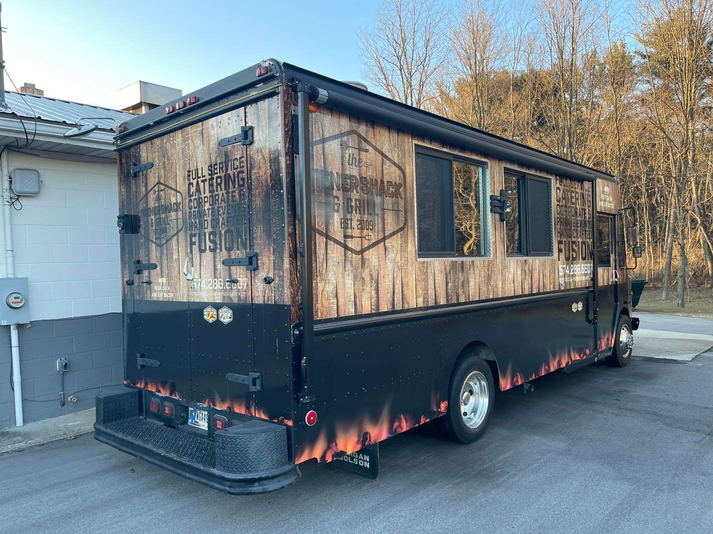 Serving side installed, from rear