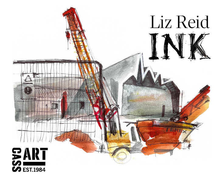 Liz Reid ink - Riverside urban sketch