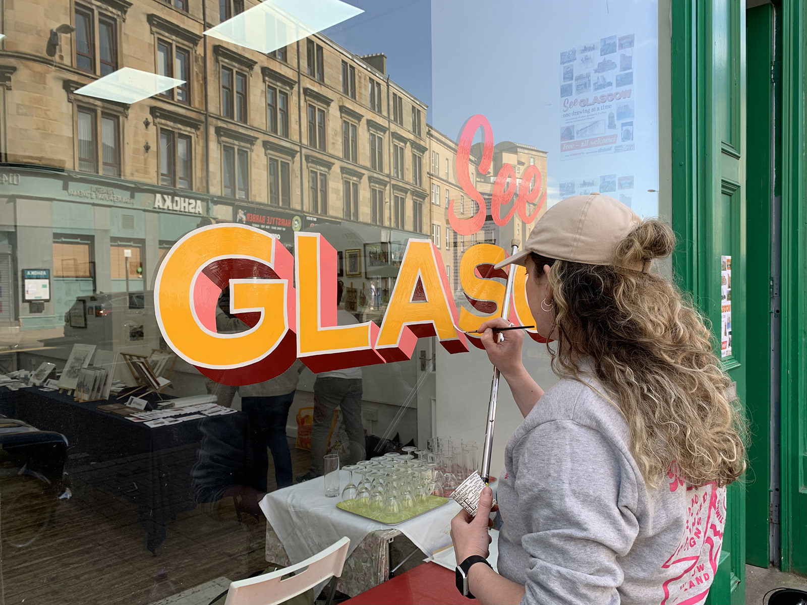 @rachelemillar painting our shop window