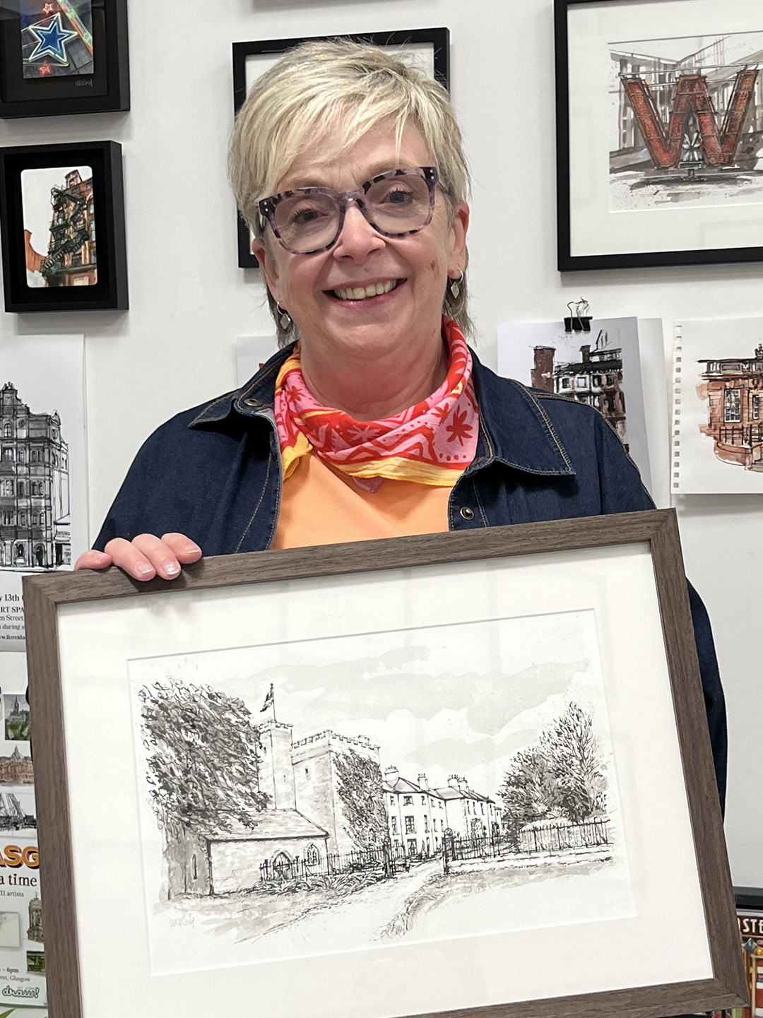 Framed commissioned artwork