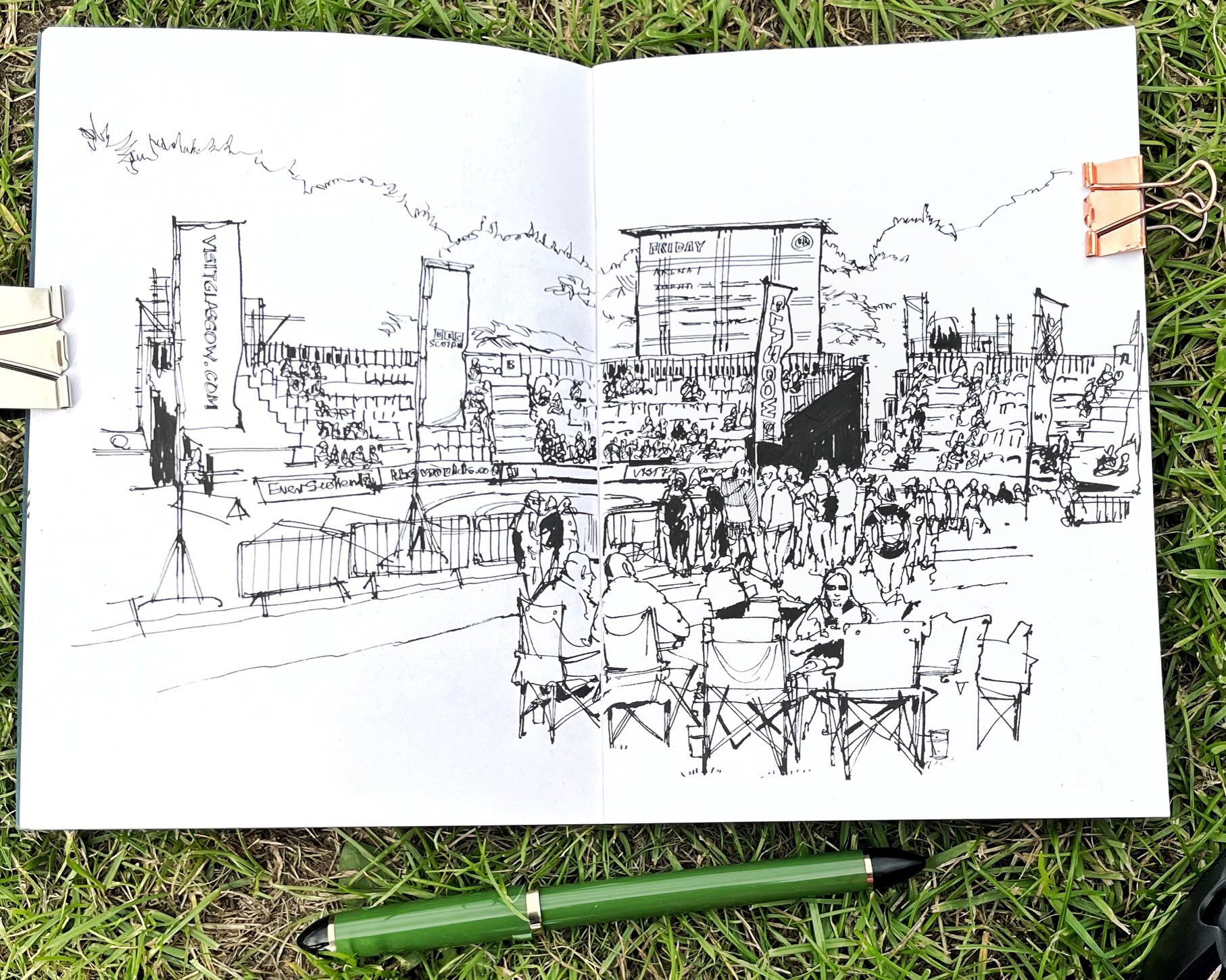Sketching at the World Pipe Band Championships 2026
