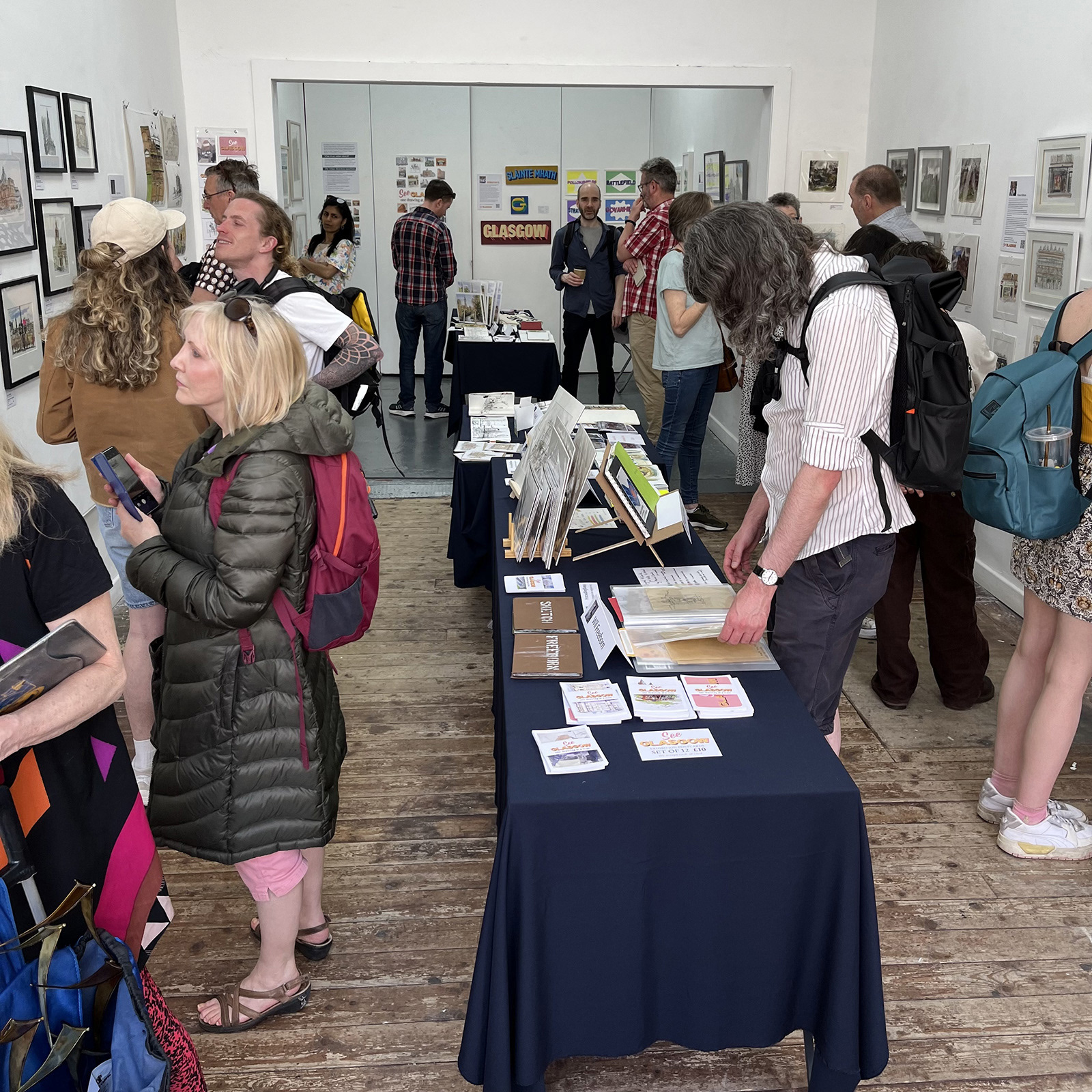 Visitors particularly enjoyed looking at the artists' sketchbooks