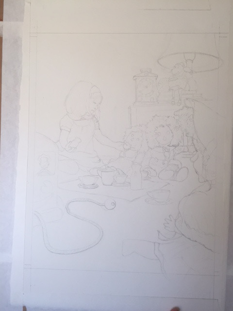 Transferring the image to watercolor paper