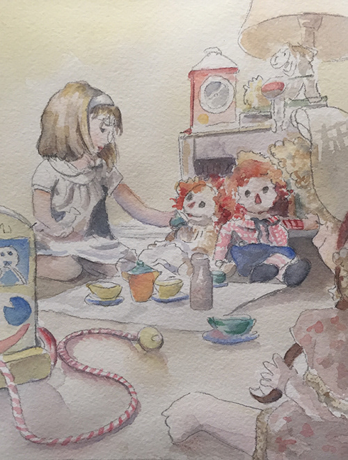 A quick 'mini painting' helps me lay out my color pallet.
