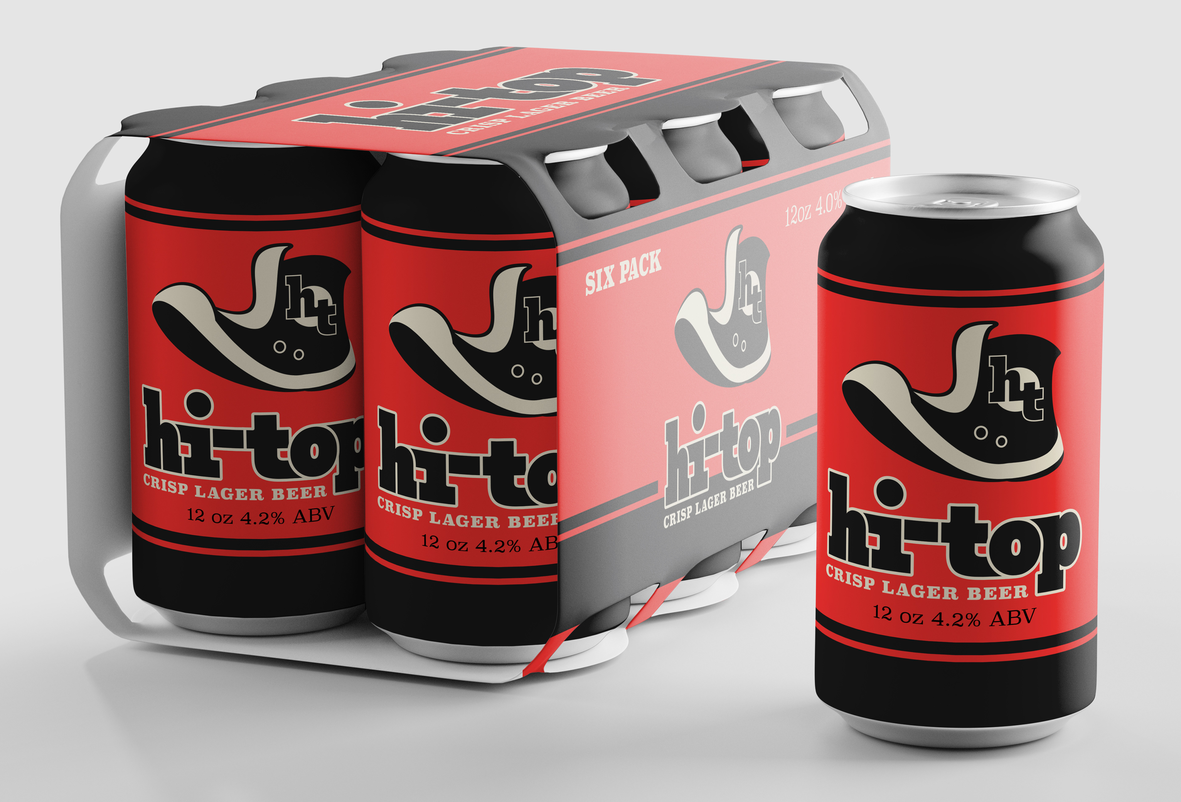 hi-top 6 pack mockup