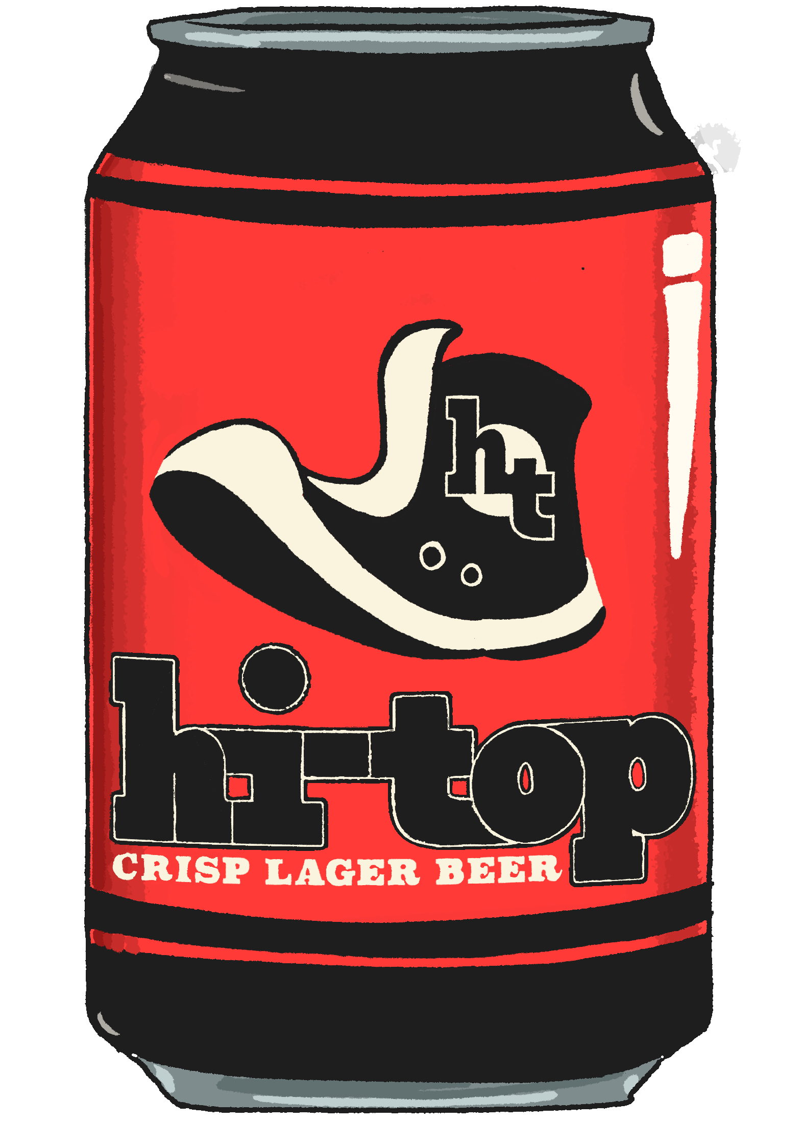 hi-top can illustration