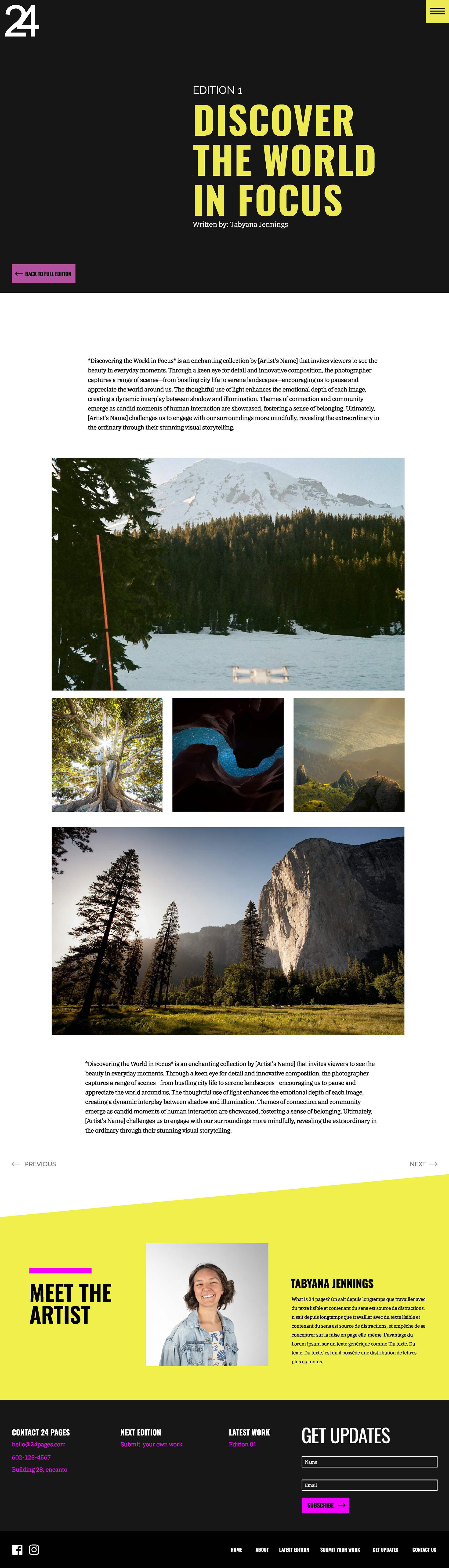 Each student feature will showcase their unique work. This includes videography, photography, graphic design, illustration, and creative writing.