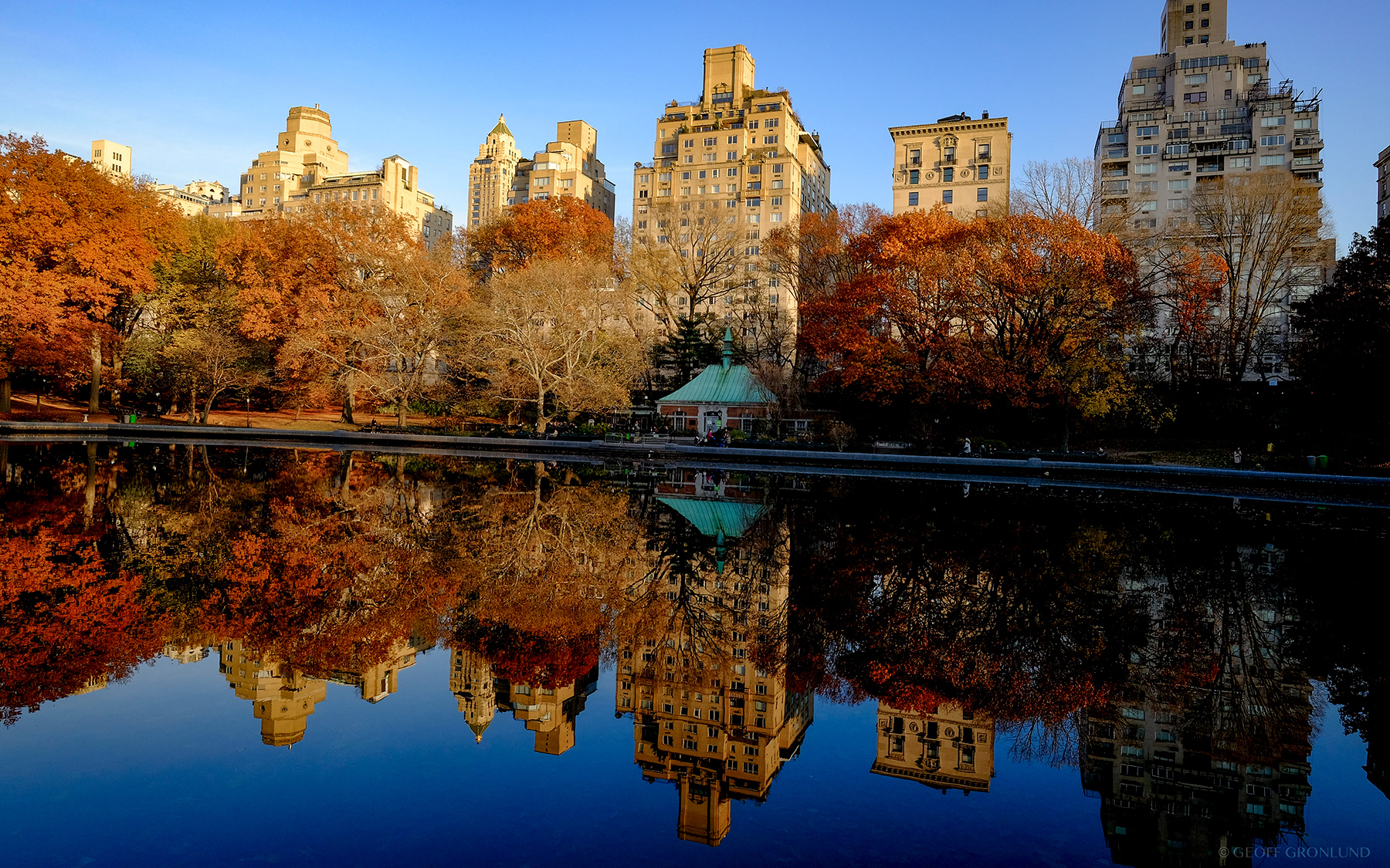 Upper East Side over Conservatory Pond, New York City