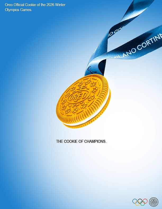 Oreo 2026 Olympic Mockup Ad design