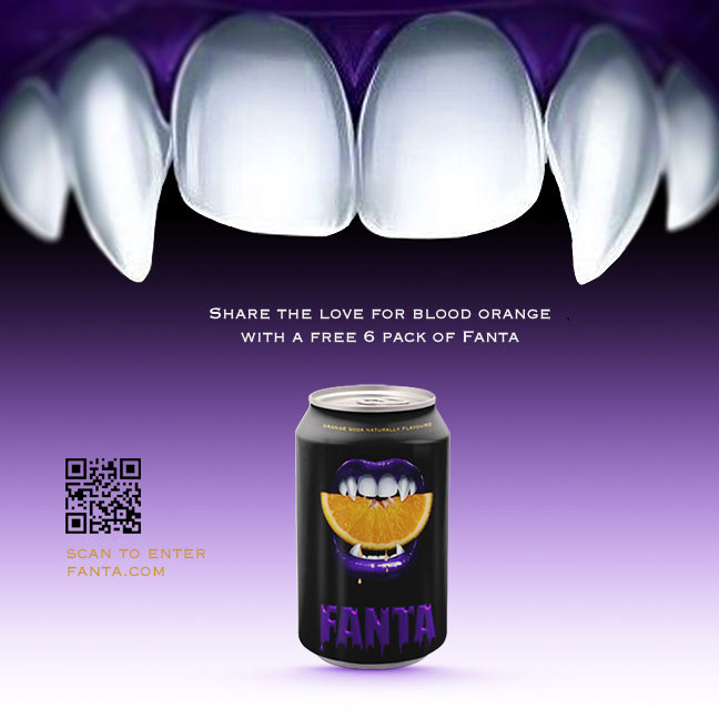 Fanta Halloween can ad - Square