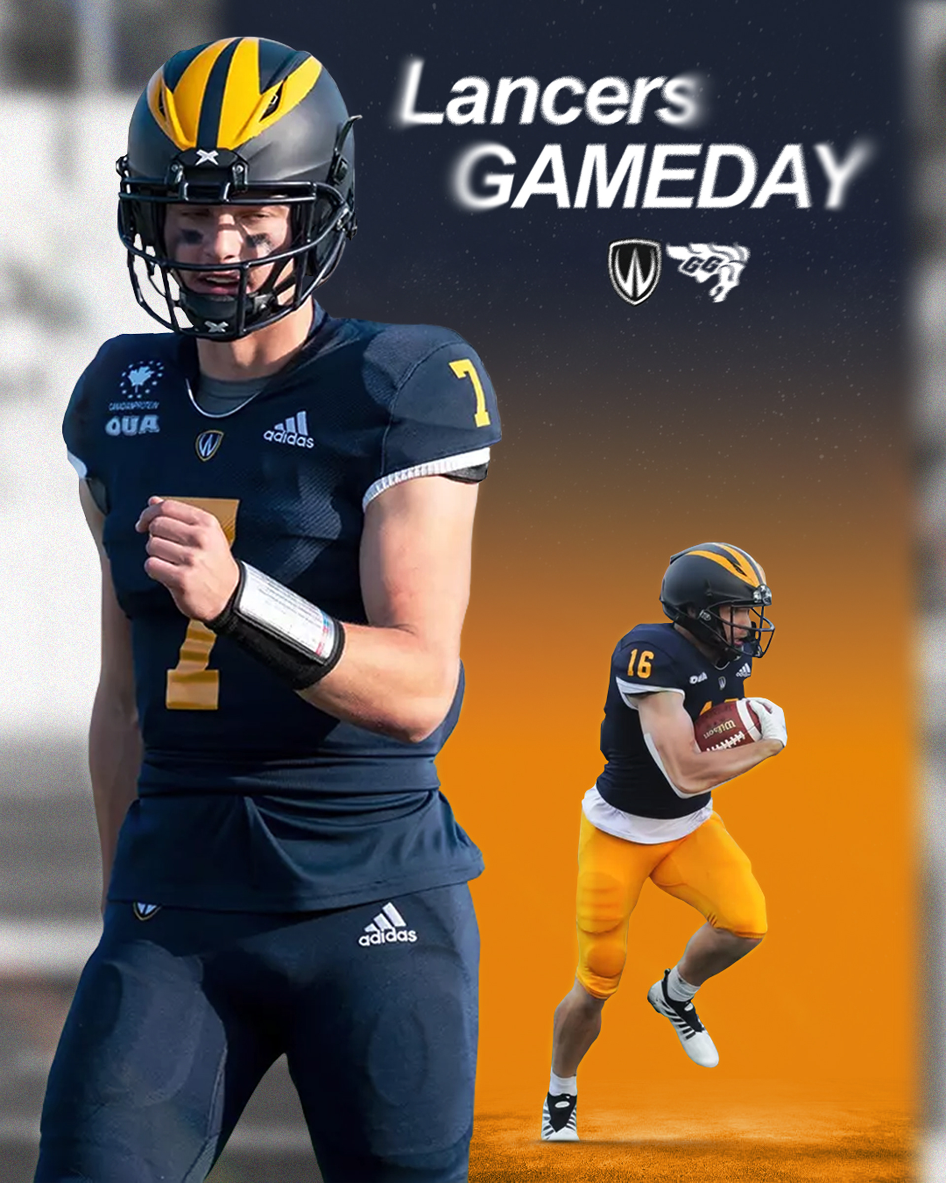 Windsor Lancers Mock Game Day Graphic