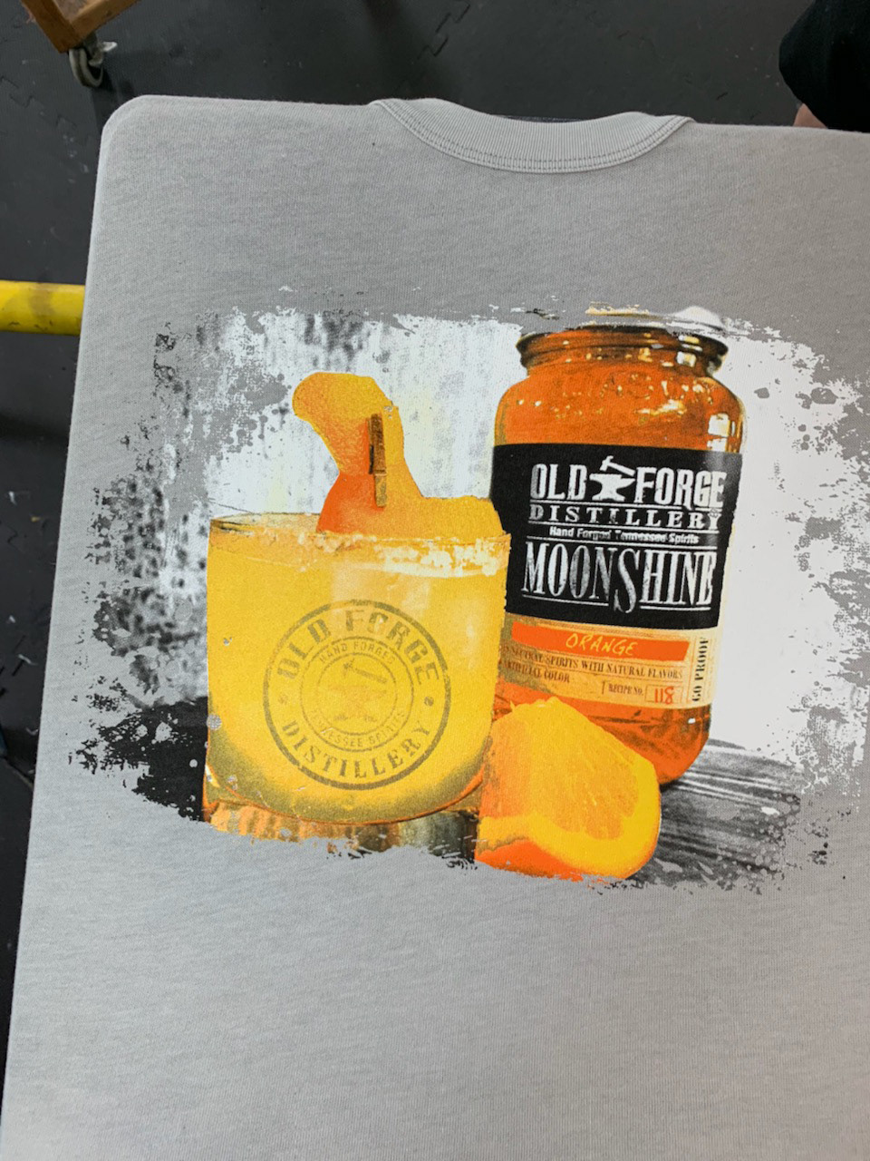 PRINTED ORANGE MOONSHINE DESIGN WITH SCENTED INK