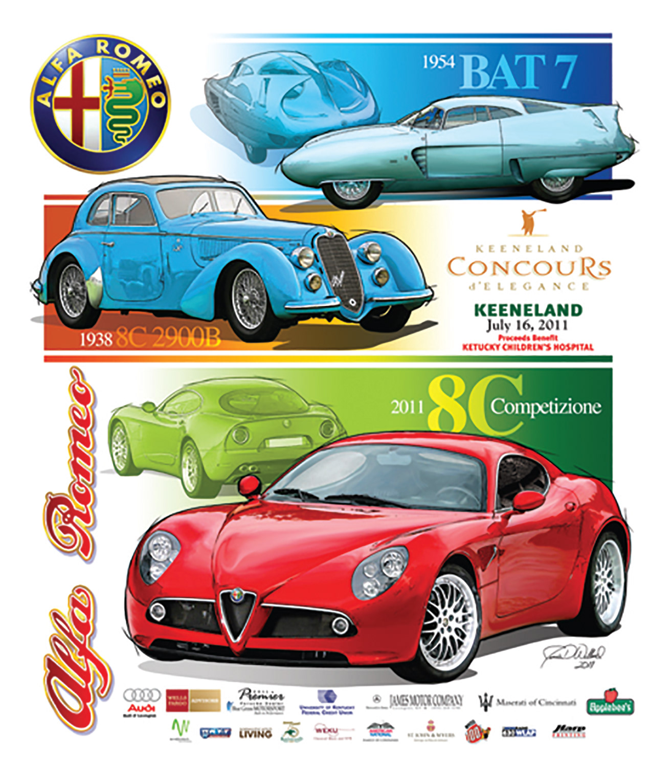 KEENELAND COUNCOURS ANNUAL CAR SHOW SHIRT DESIGN