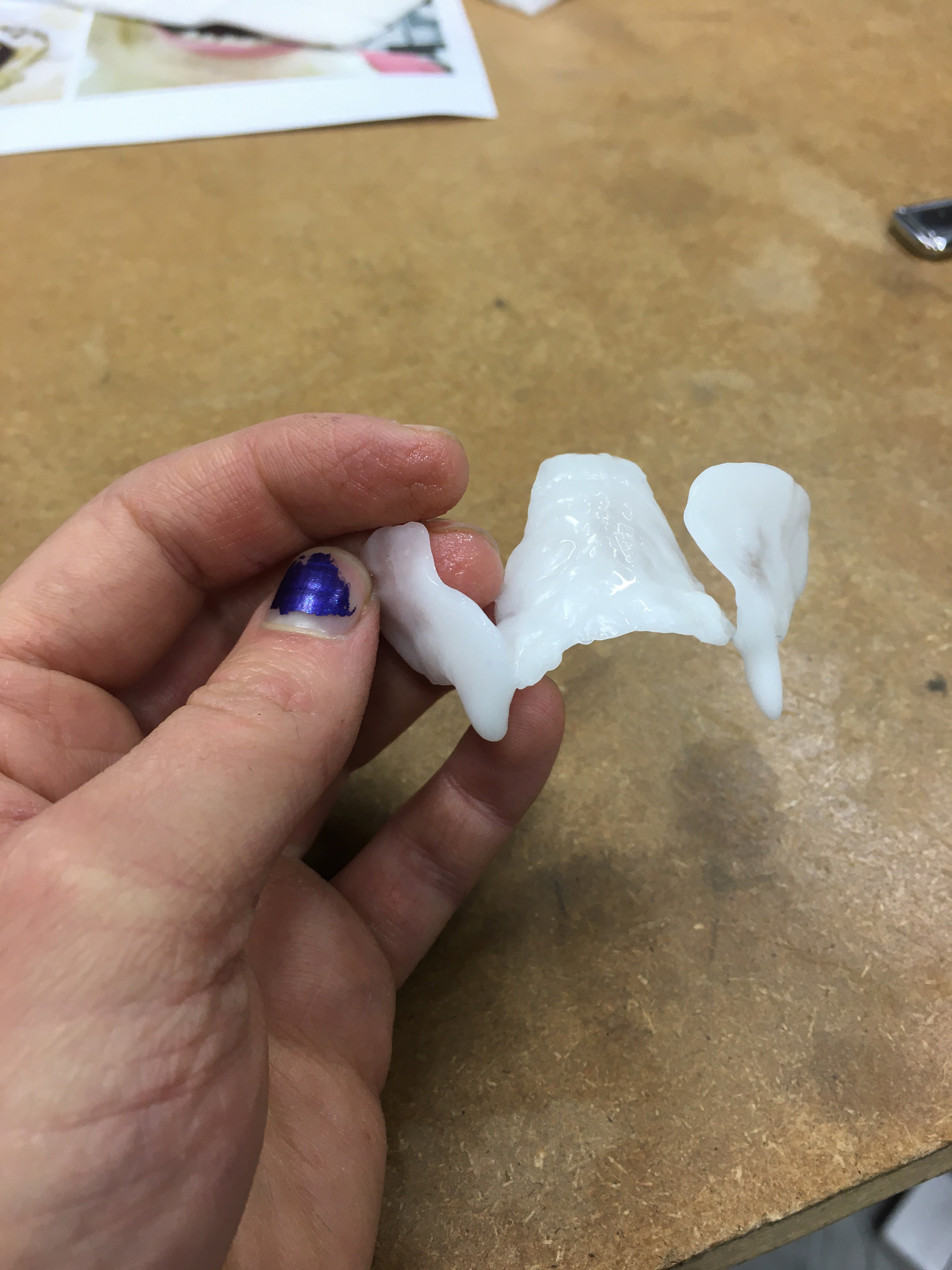 making fangs for 'Dance Nation