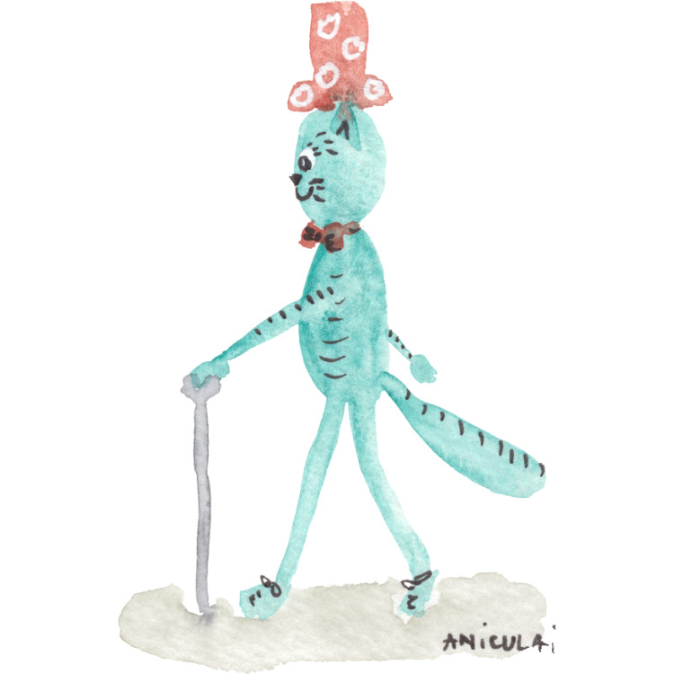 AN043 cat with hat