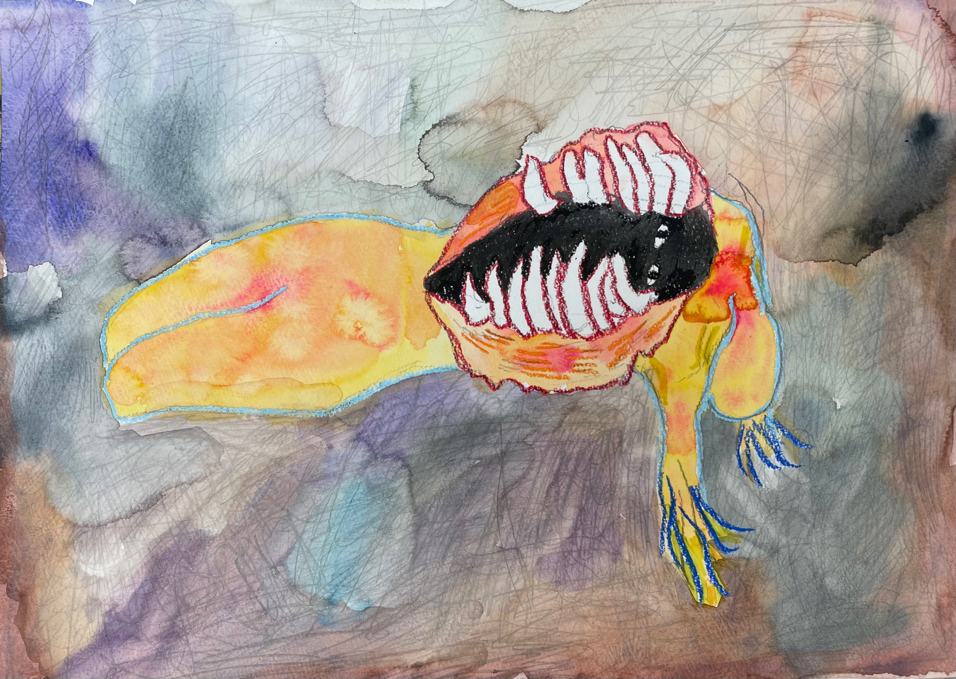 Reborn, watercolor on paper, 24.9x35.1cm, 2021