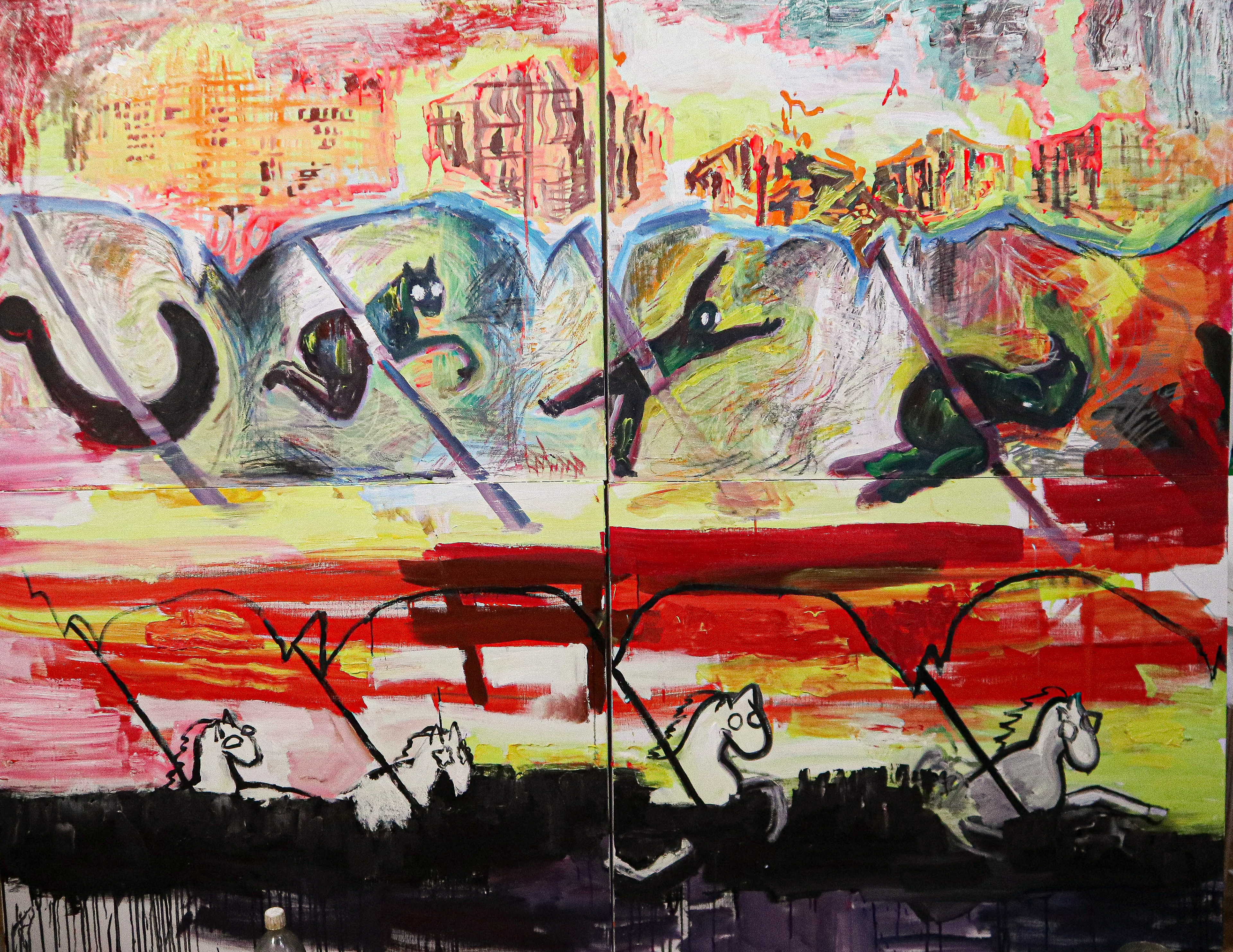 panorama2, oil on canvas, 180x233.6cm, 2022