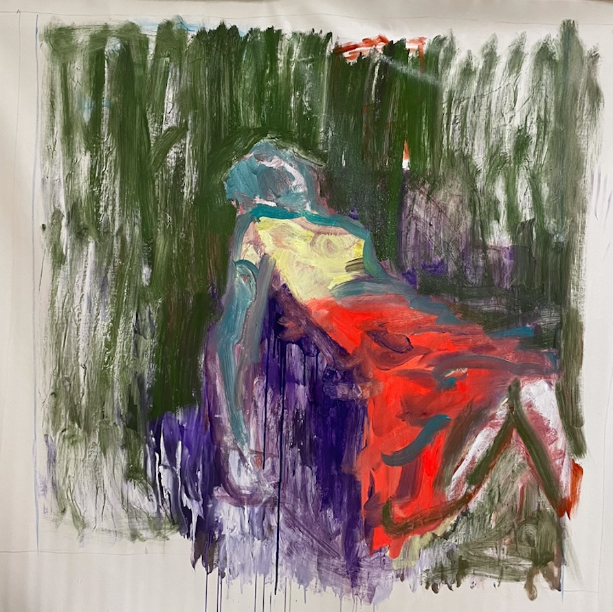 style study1, oil on canvas roll, 180x180cm, 2021