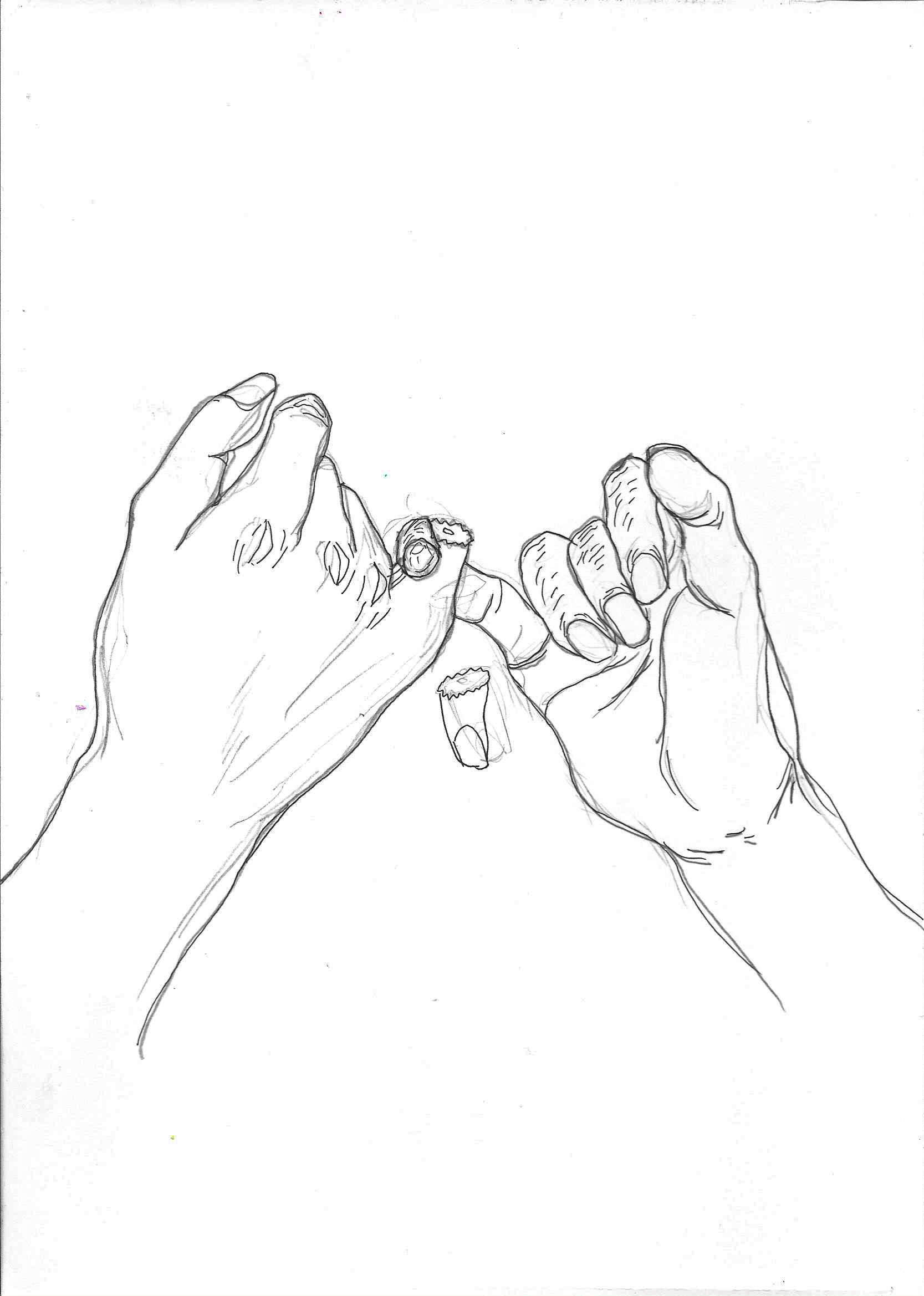 promise 1, pencil on paper, 29.7x21.0cm, 2020