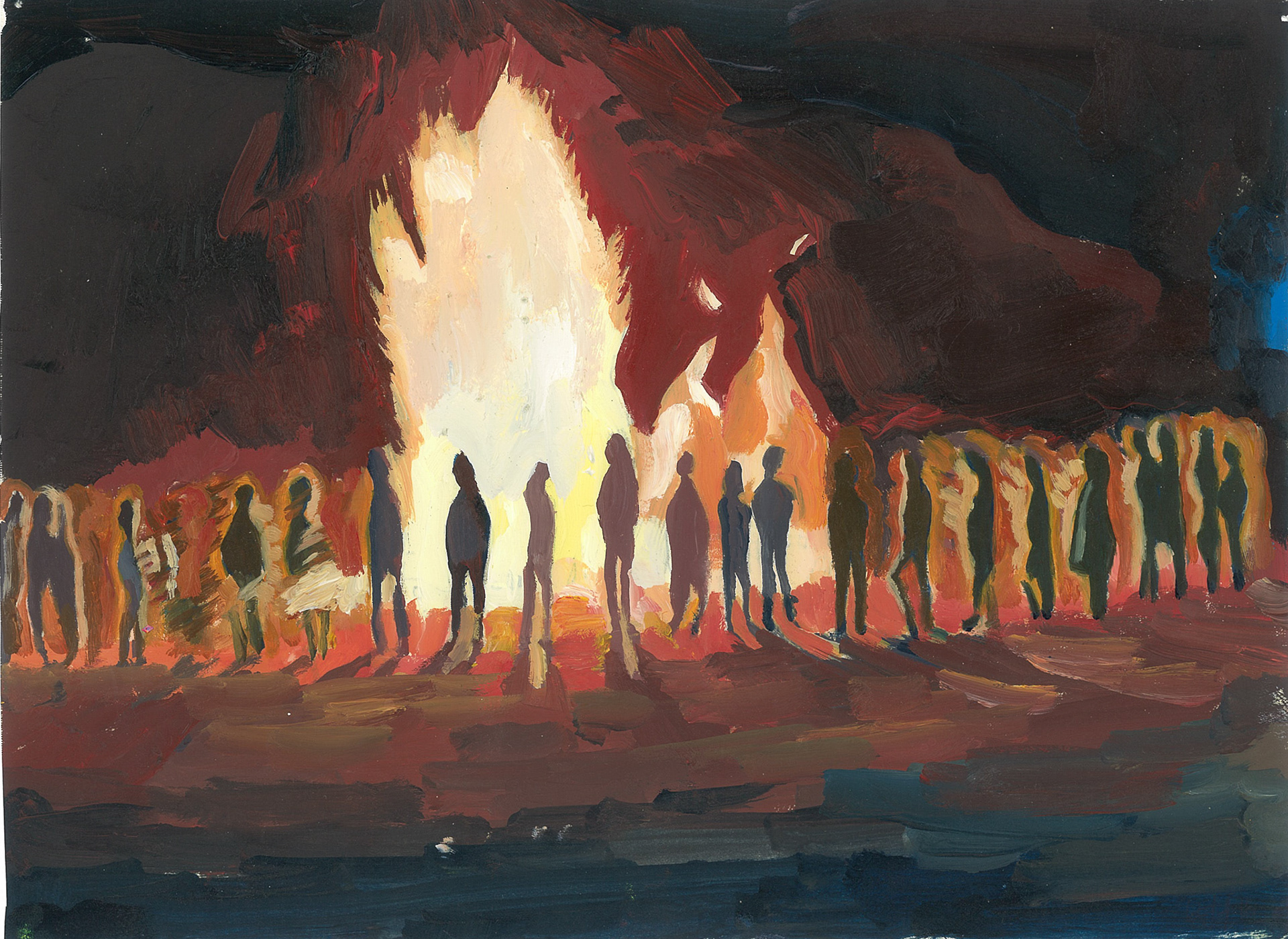any ritual, oil on paper, 21.0x28.0cm, 2019