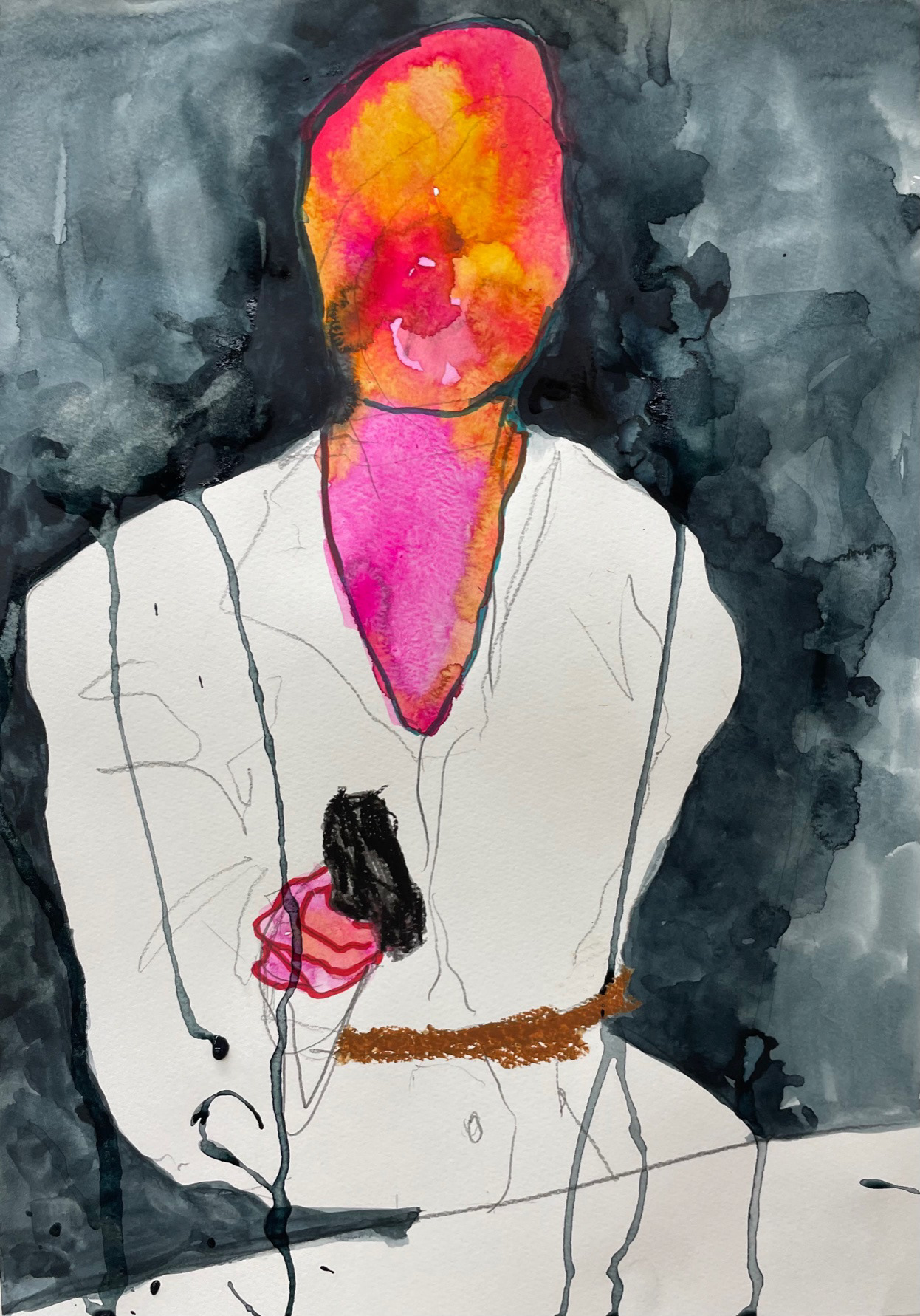 tang tang, watercolor on paper, 35.1x24.9cm,2021