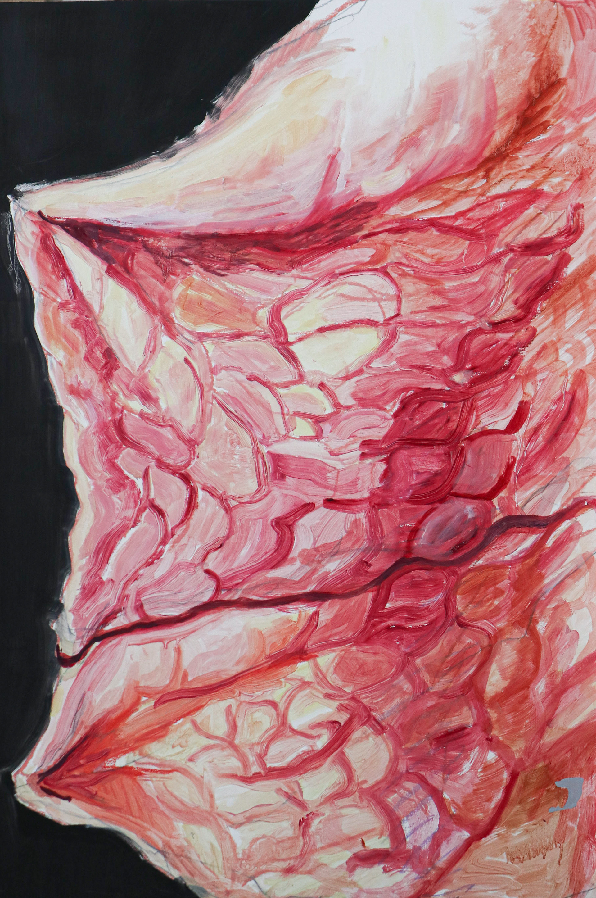 leather right, oil on pannel, 90.9x60.6cm, 2023
