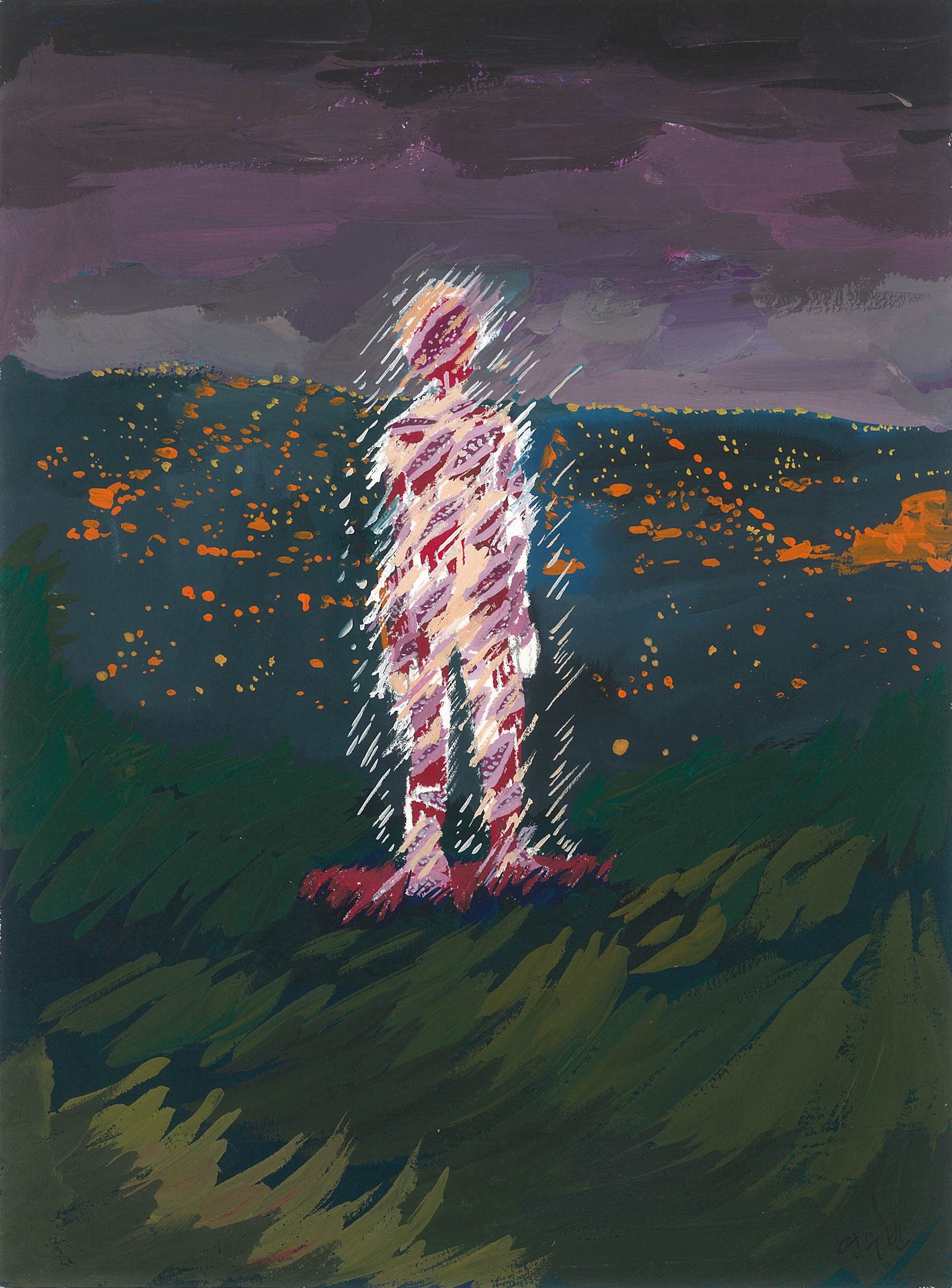 open wound, gouache on paper, 30.7x22.9cm, 2019