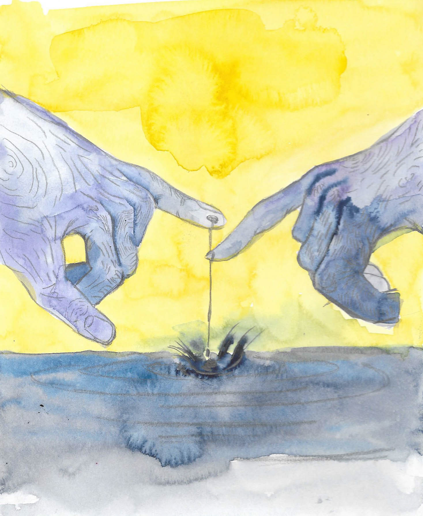 swear 2, watercolor on paper, 24x19cm, 2020