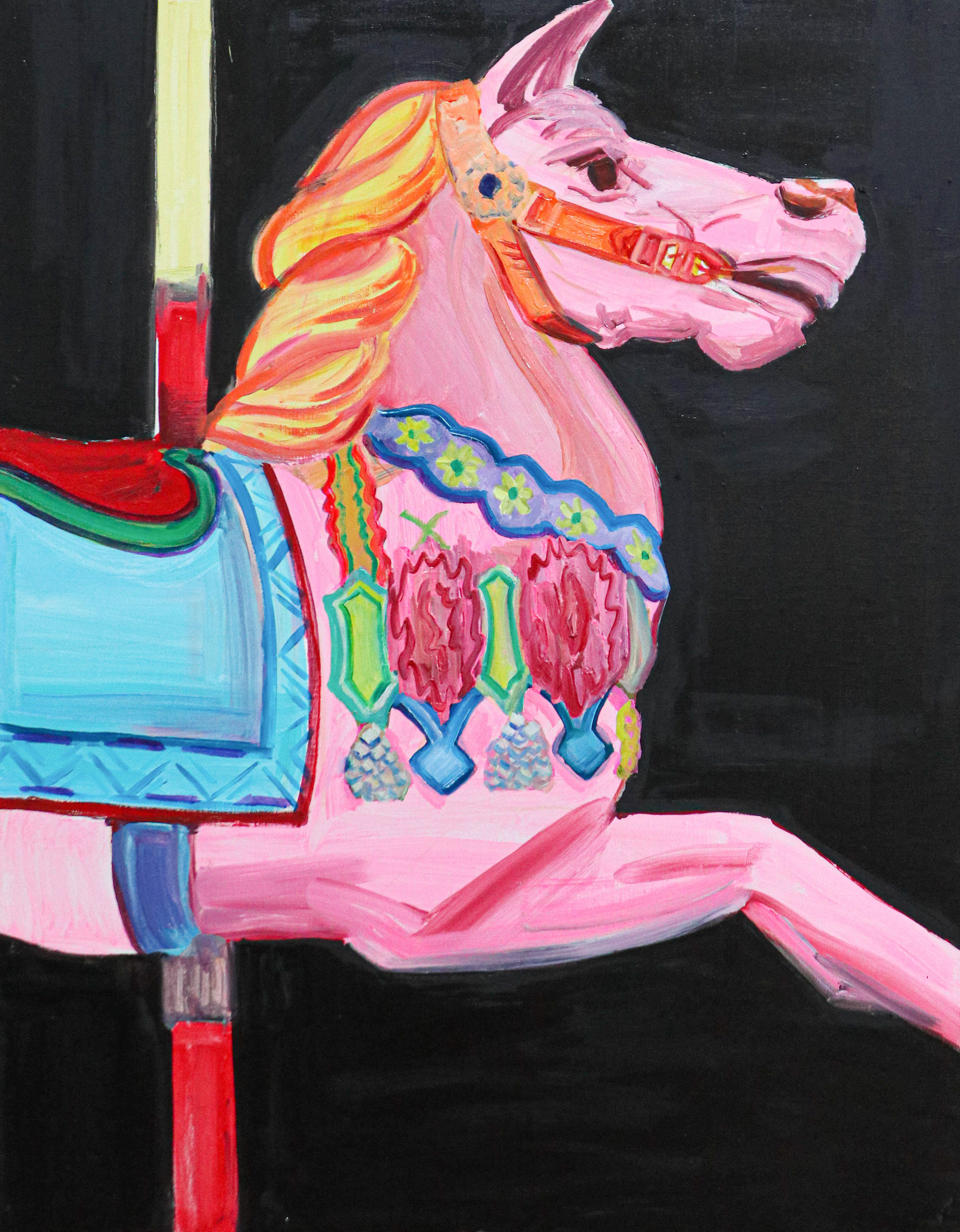 marry go round- pink, oil on canvas, 91.0x116.8cm, 2022